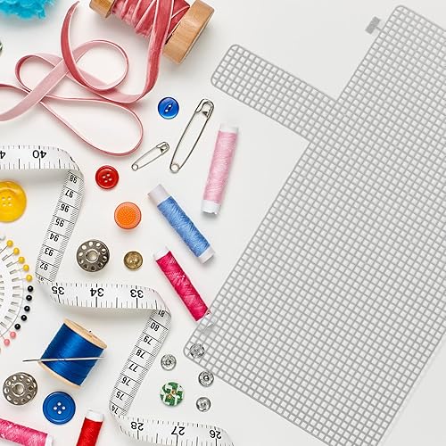 Miniatura 5 de 4 hojas de tela de punto de aguja de plástico para manualidades DIY marcadores de punto bolsa de proyectos de taza bordado hecho a mano hilo de