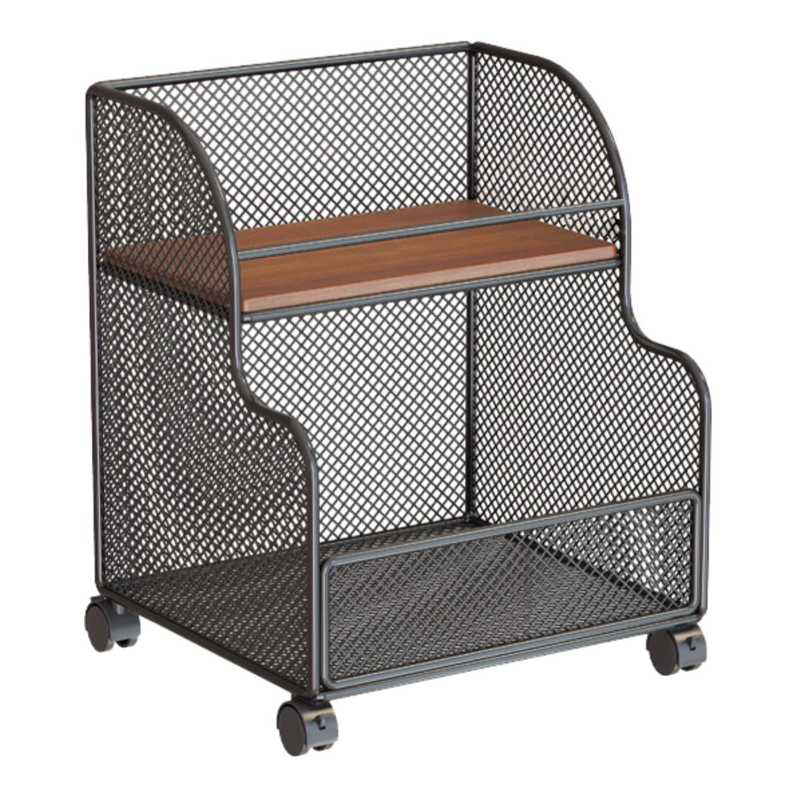 FABLOFT® Under Desk Utility Shelf Iron Storage Rack Organizer for Home Office Kitchen-image-45