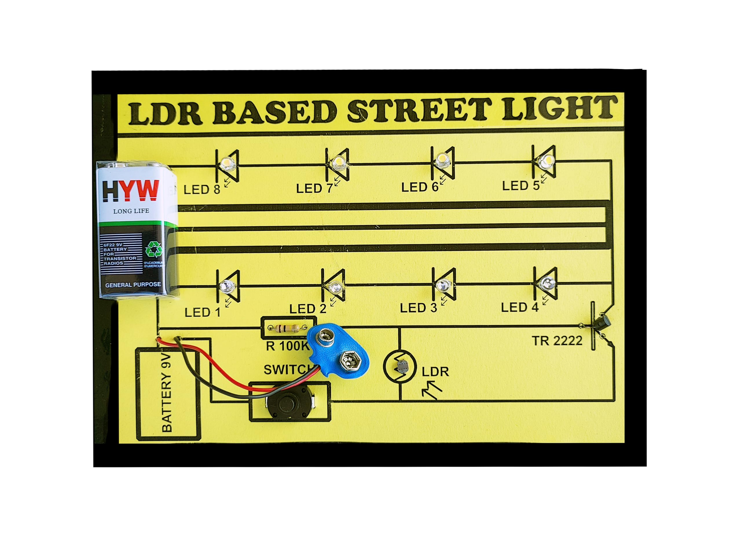 Genescribe Ldr Base Street Light Working Model and Science Project. for School and College | Hands-On Learning Tool for Students Learn and Educators, Experiment.