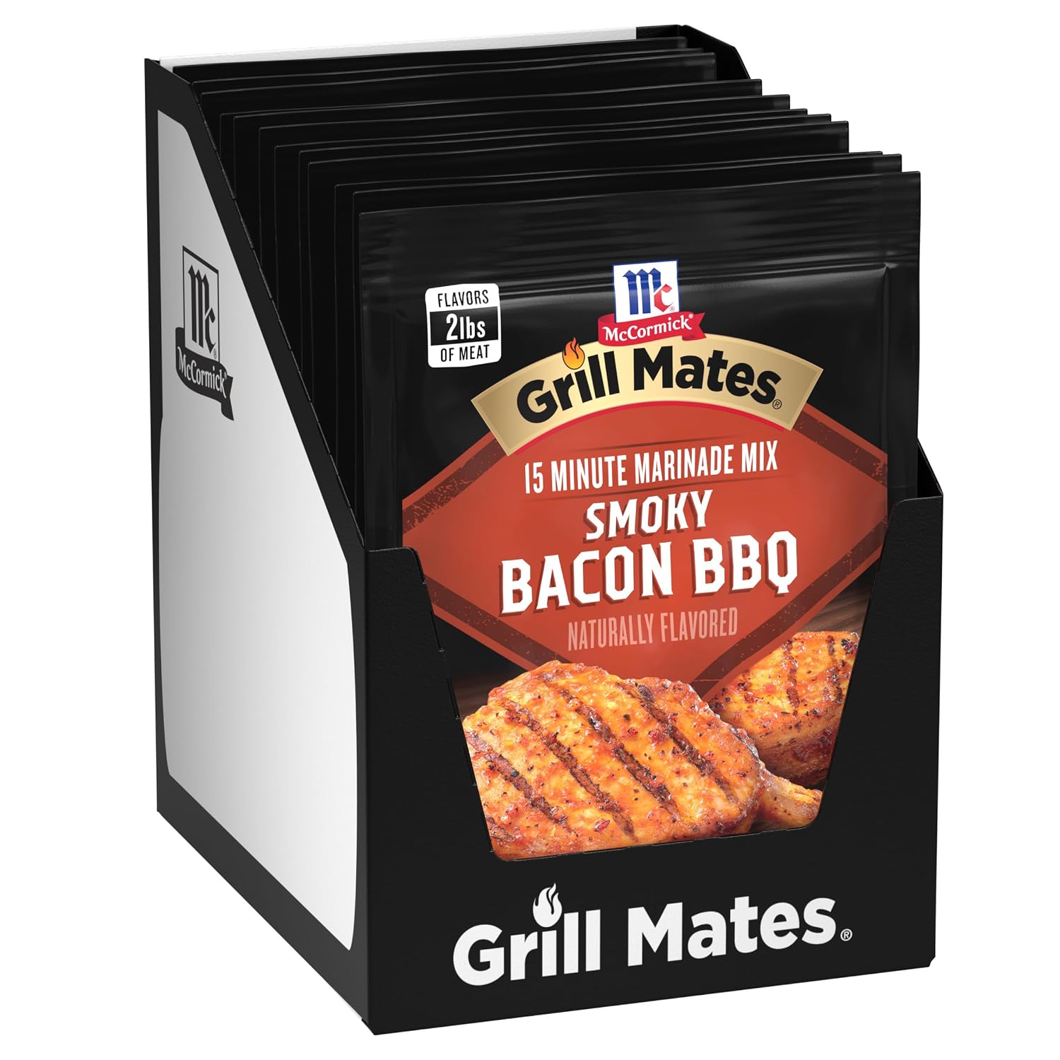 McCormick Grill Mates Smoky Bacon BBQ 3-In-1 Seasoning Mix, 1 oz (Pack of 12)