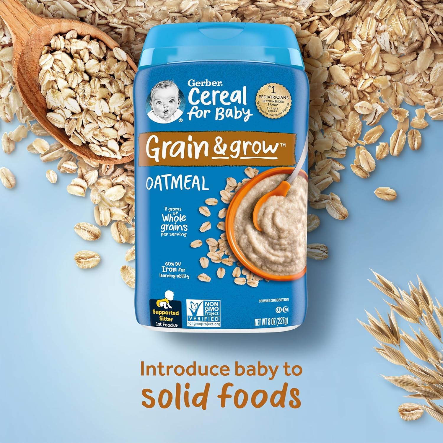 Gerber, Oatmeal Cereal, Single Grain, 8 oz (227 g)