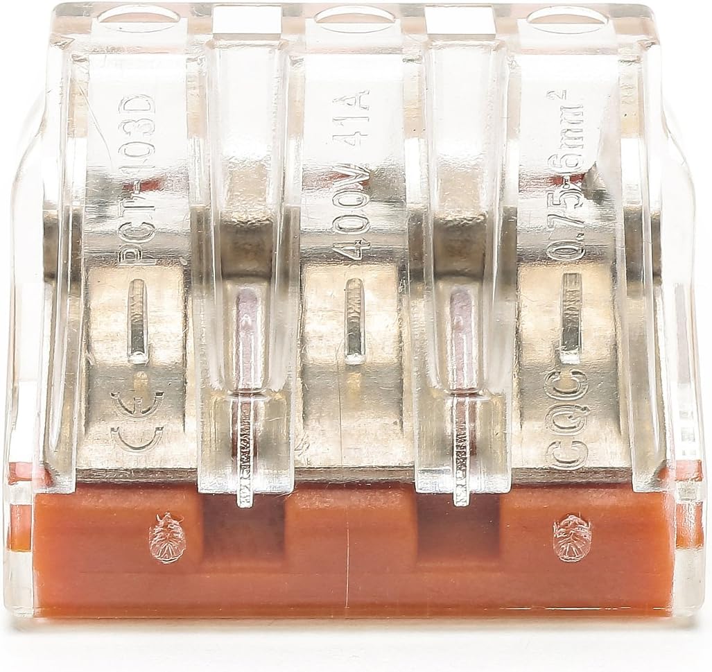 Push Wire Connector For Junction Boxes 400 V 14-10 AWG PCT-103D/773-173 (50PCS)