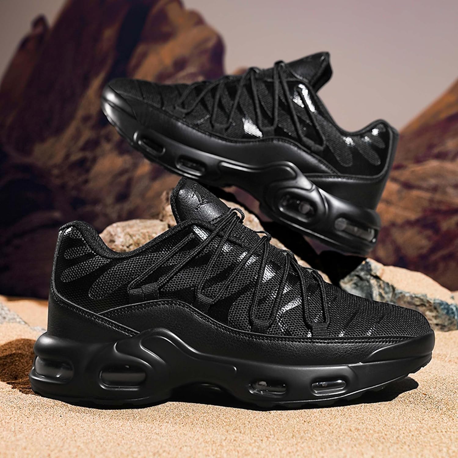 Mens Road Running Shoes Wear-Resistant Comfortable Travel Breathable Athletic Outdoor Walking Sneakers