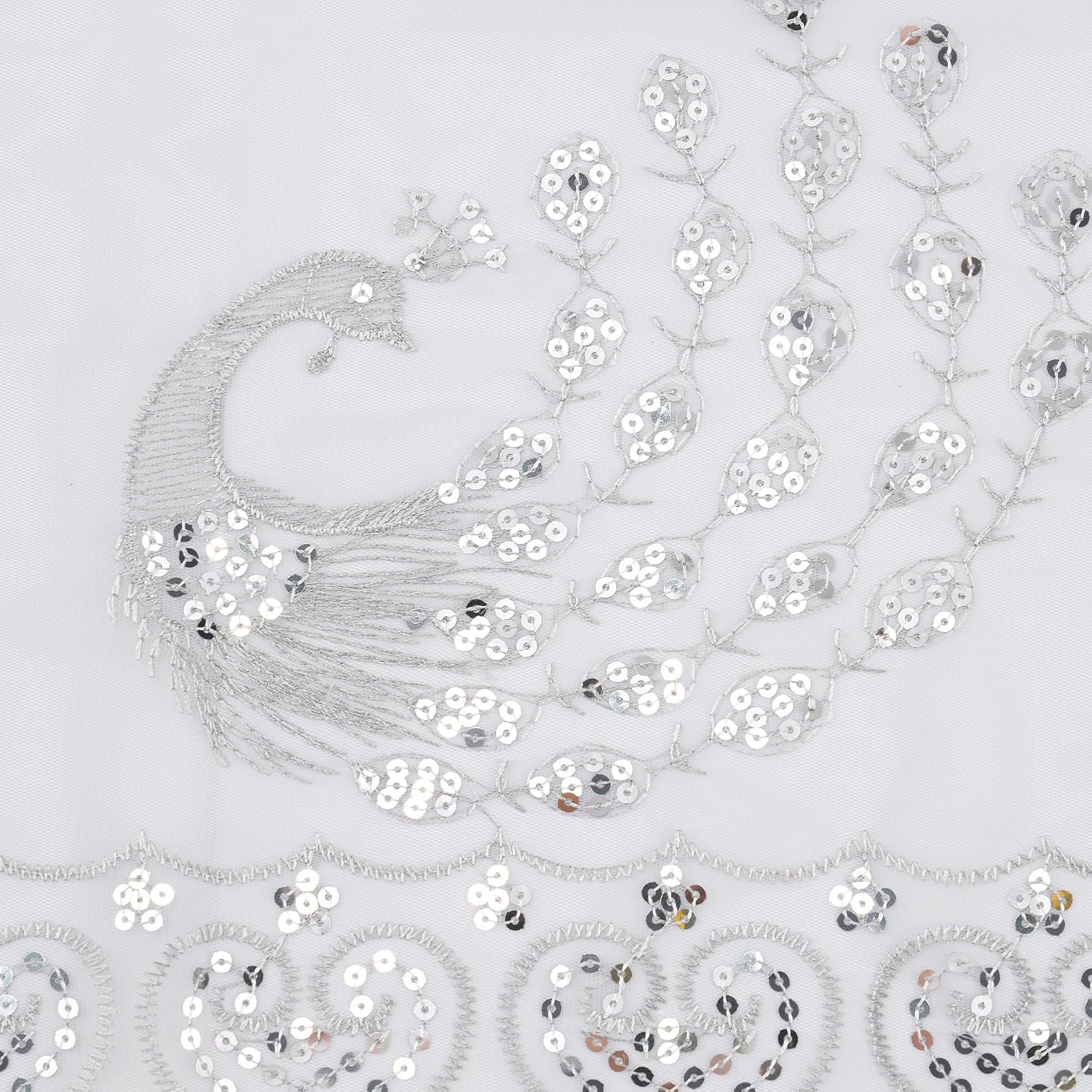 SWEETV Women's 1920s Long Shawl Wraps,Sequin Flapper Evening Shawls for women formal/Party/Wedding/Formal/Harlem night - Image 6