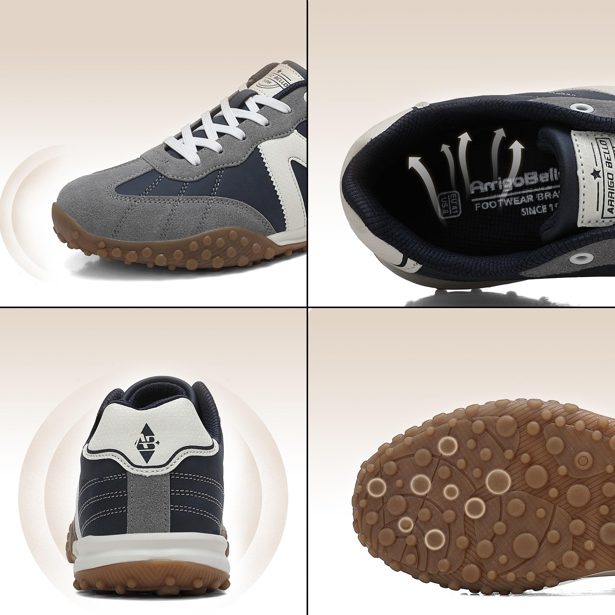 ARRIGO BELLO Scarpe Uomo Sneakers Casual Leggere Ginnastica Antiscivolo Basse Scarpe per Outdoor all'Aperto EU 41-46