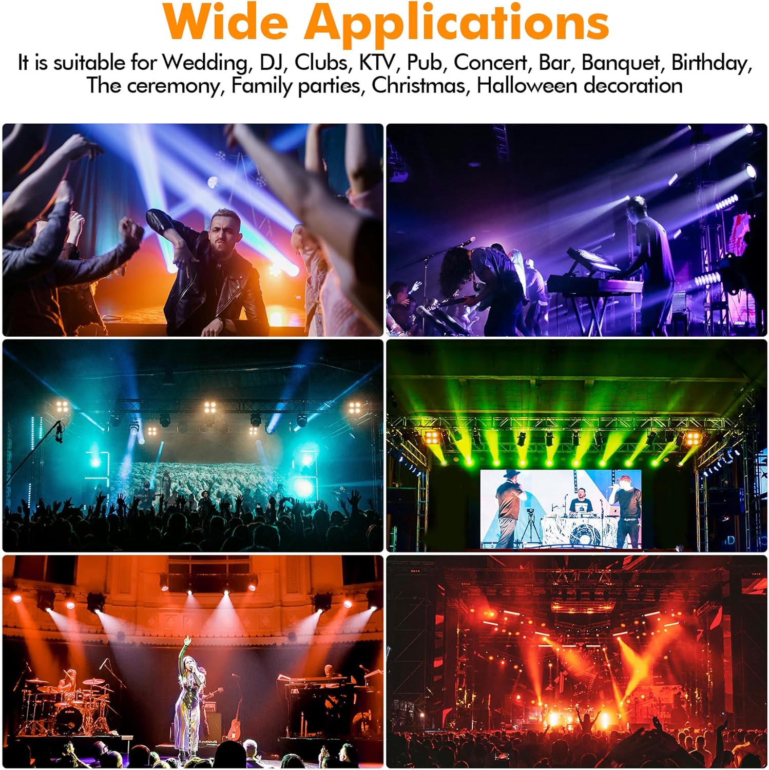Ridgeyard 250W 7R 8+48 Prisms Moving Head Stage Light with 17 Gobos Effect, DMX512 Zoom Wash Beam Spotlight dj Lighting for Wedding Disco Bar Party Nightclub - 2 Pack