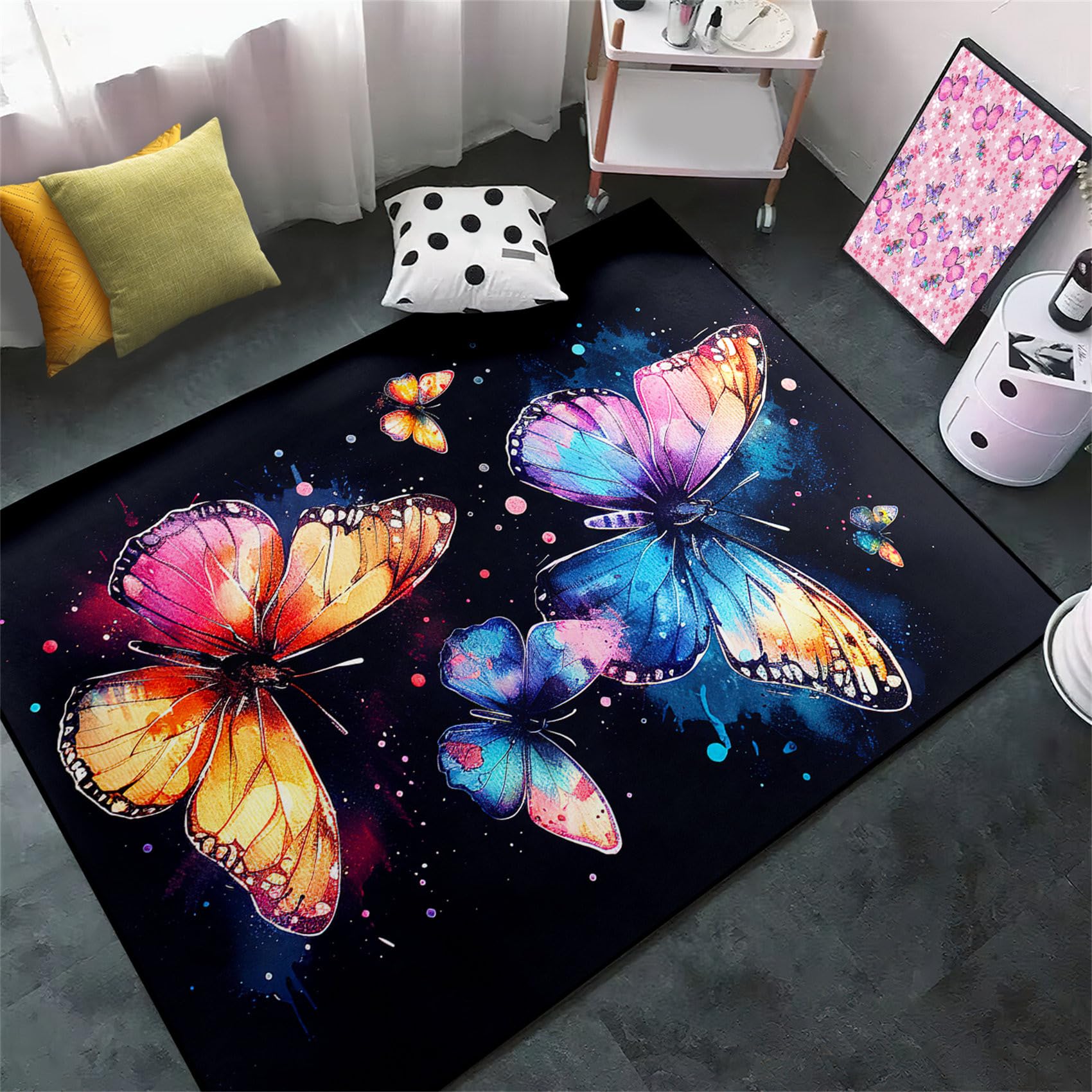 Couverture Ultra Douce En Flanelle NTPYCO Avec Motif Papillon - Taille 203x152 Cm - Parfaite Pour Canapé, Lit, Camping Et Cadeau