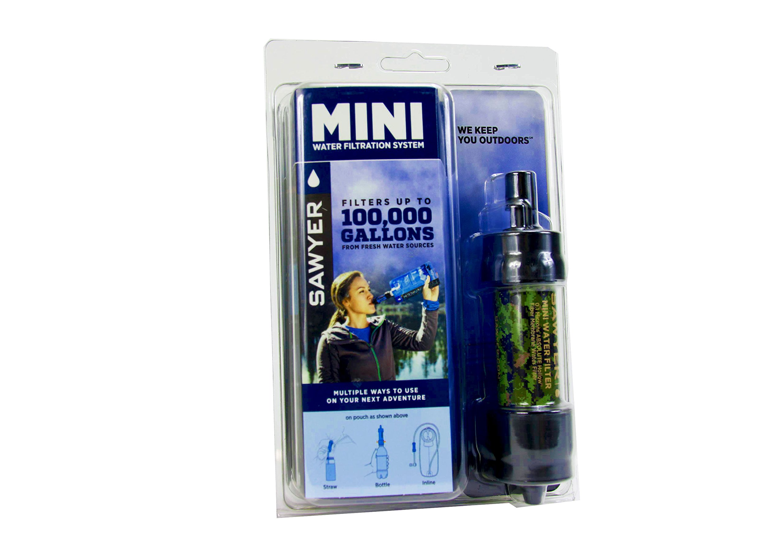 Sawyer Mini Lot De 3 Filtres à Eau Ultra Légers + 3 Poches Hydratation (2x2L + 1x1L) – Filtration 0,1 Micron Pour Randonnée & Voyage