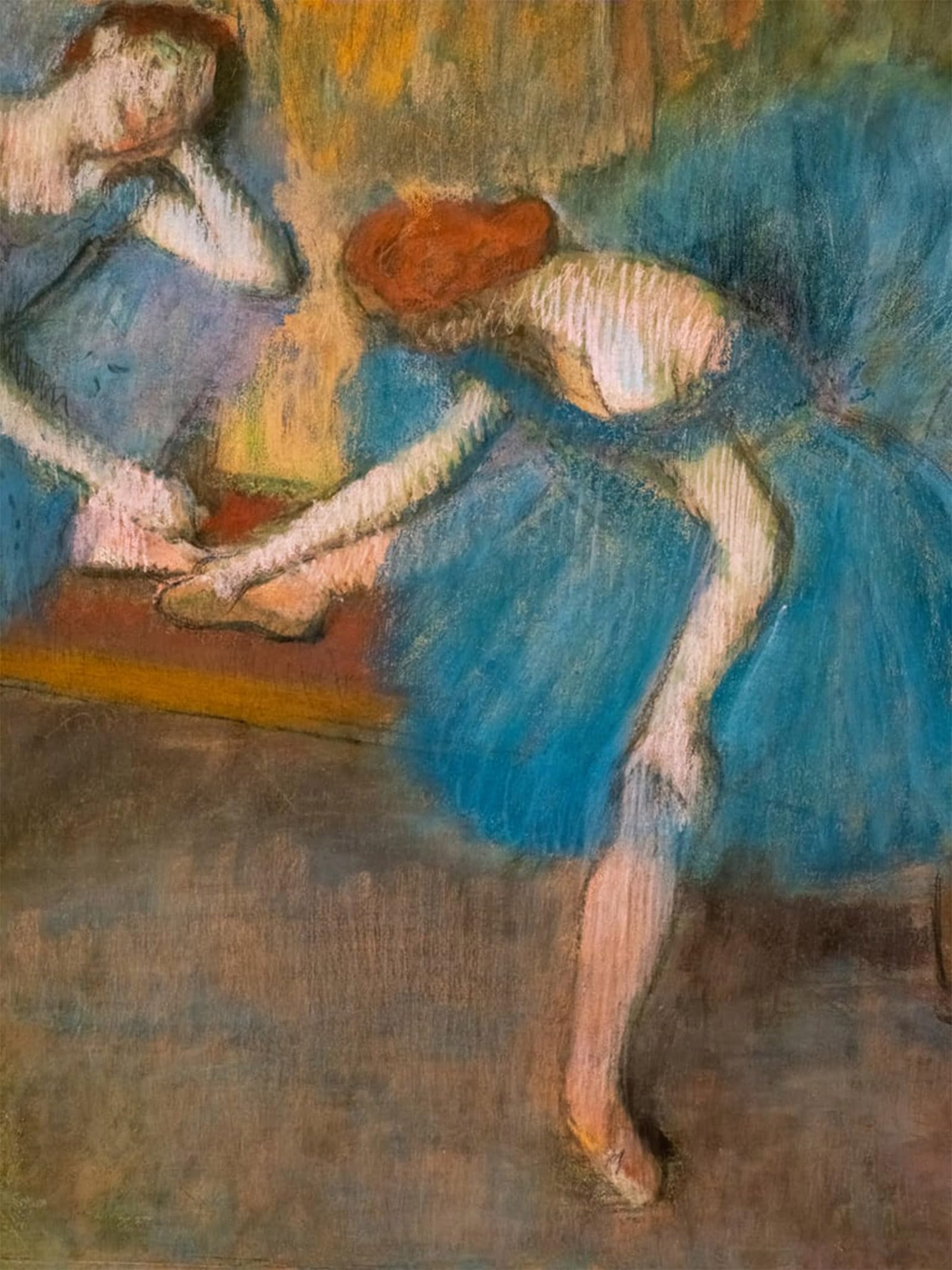 Posteriik No Frame Vintage Classic Picture Landscape Artwork Two Resting Dancers By Edgar Degas Portrait Canvas Painting For Office Home Decor 60X90cm