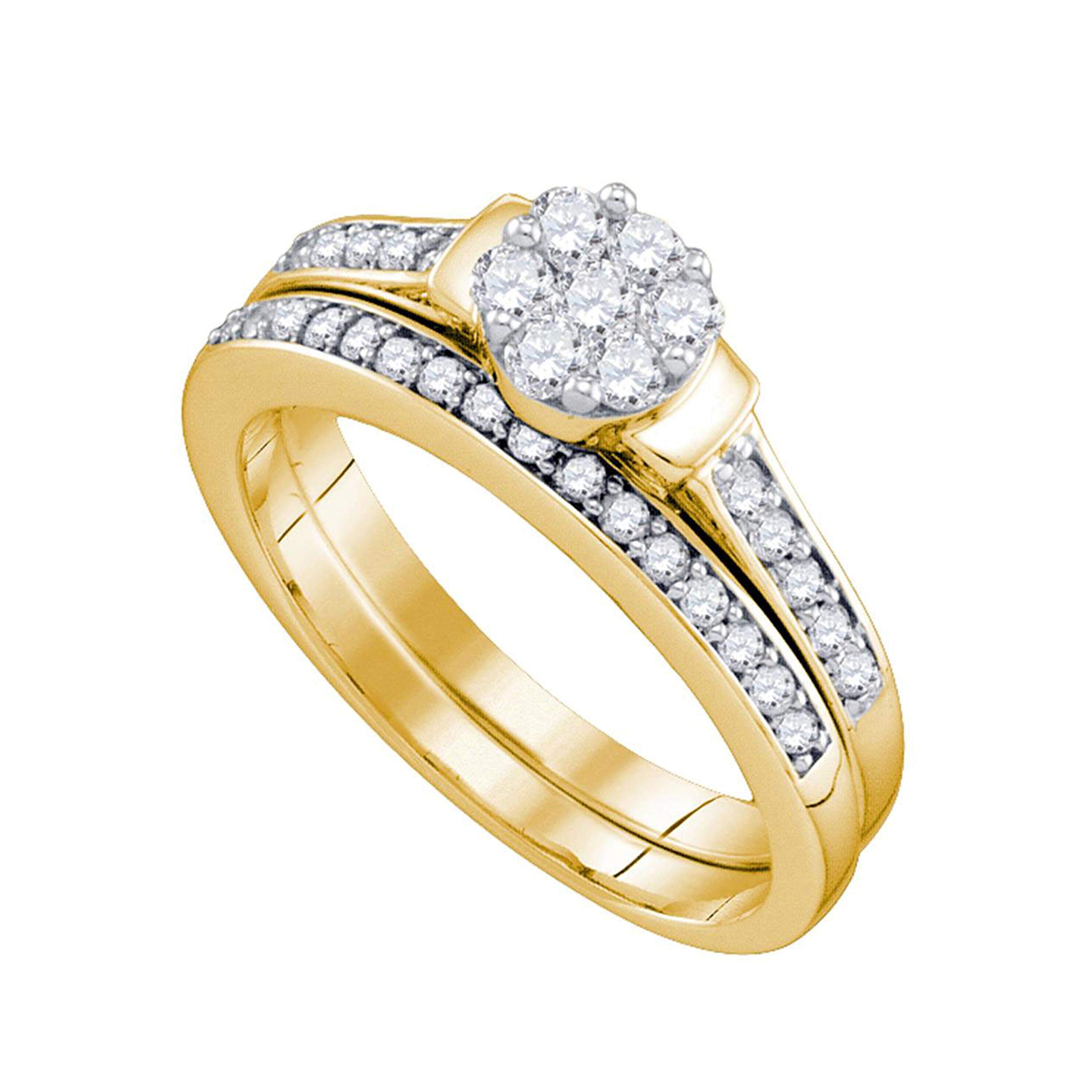 DazzlingRock Collection 10 quilates oro amarillo redonda H-I Diamond
