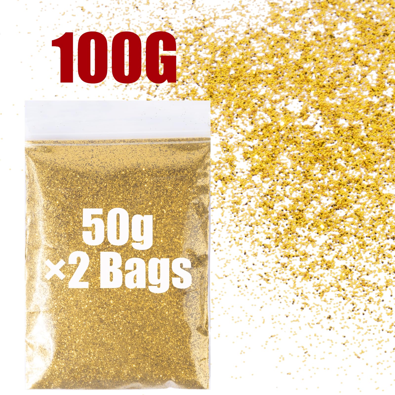 Paillettes Corps Noir 50g - Poudre Scintillante PET 3 Tailles (0.2/1/3mm) Pour Maquillage Et DIY - 2