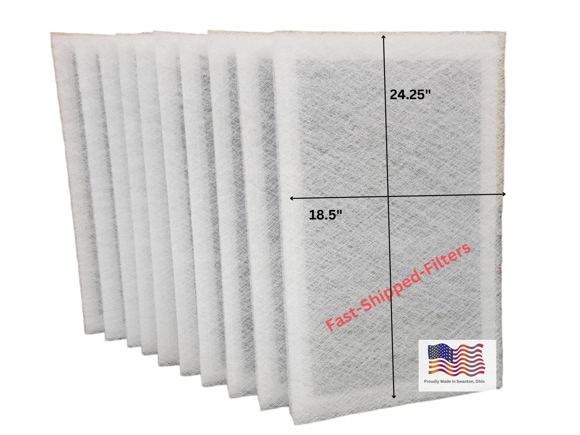 Fast-Shipped-Filters 10 Pack compatible with Dynamic V Bank electronic air cleaner 1400 replacement polarized filter pads refill White