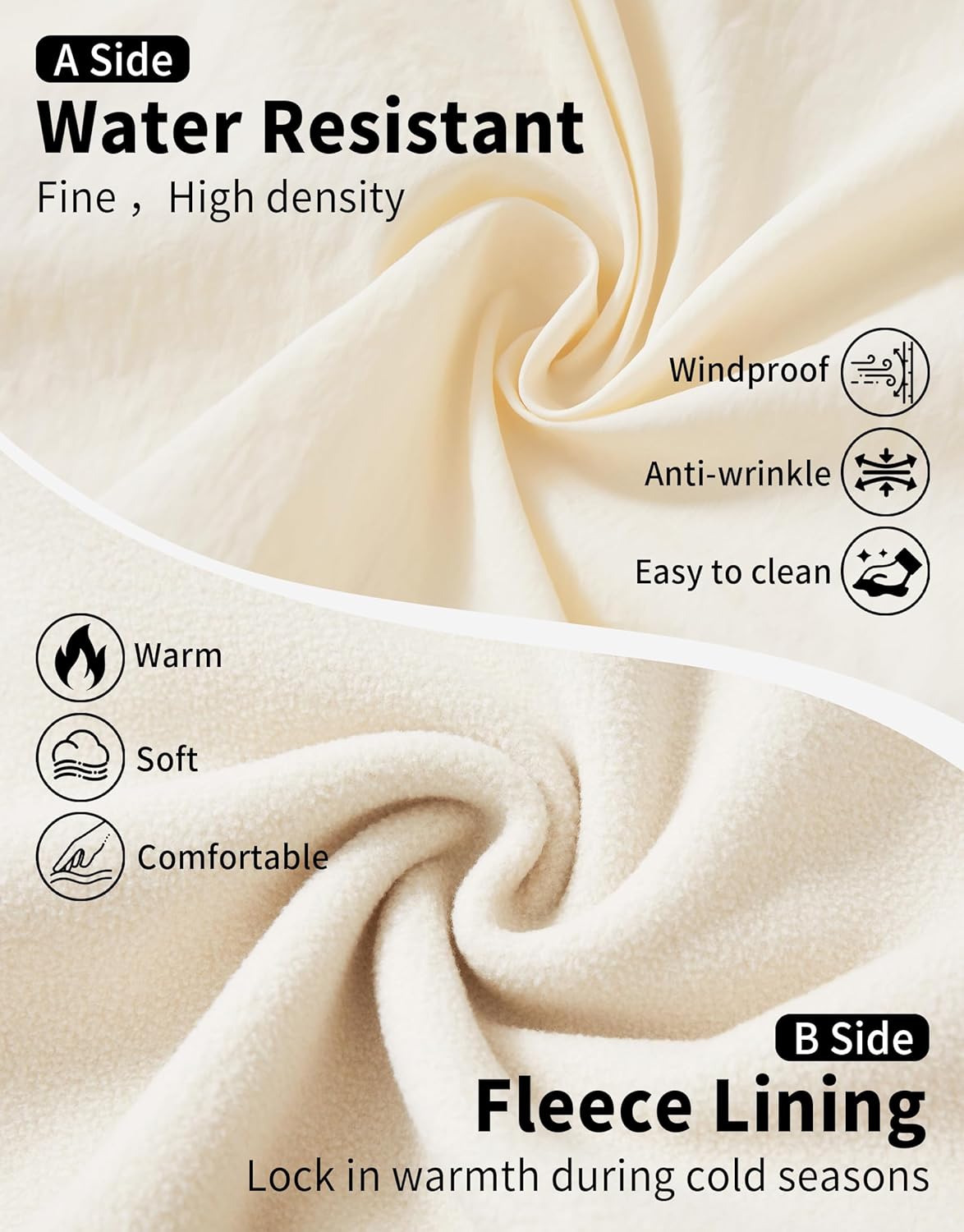 M MAELREG Men's Golf Vest Reversible Fleece Vest Outerwear Windproof Lightweight Warm Softshell Sleeveless Jacket for Men - Image 4