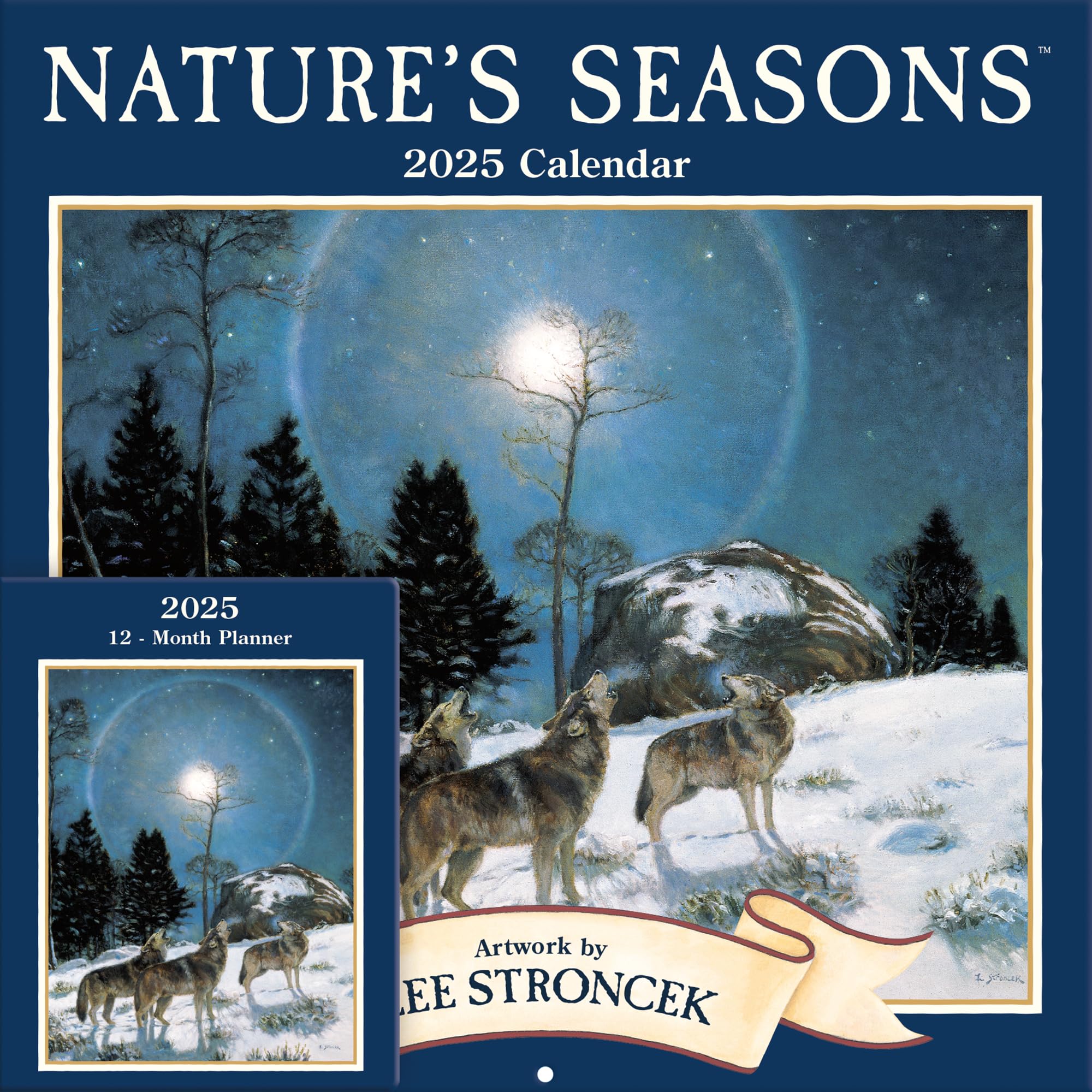 Bright Day Calendars Natures Seasons 2025 Wall Calendar Lang with 2025 Mini Monthly Planner (12 x 12)