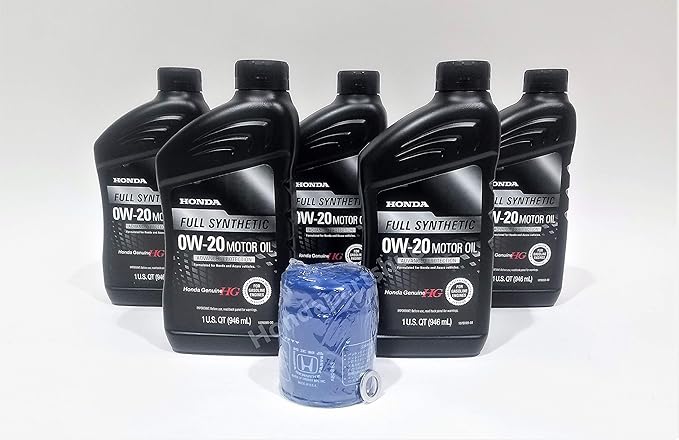 Amazon Com Honda Genuine 0w 20 Full Synthetic Oil Change Kit W A02 Filter Drain Washer Automotive