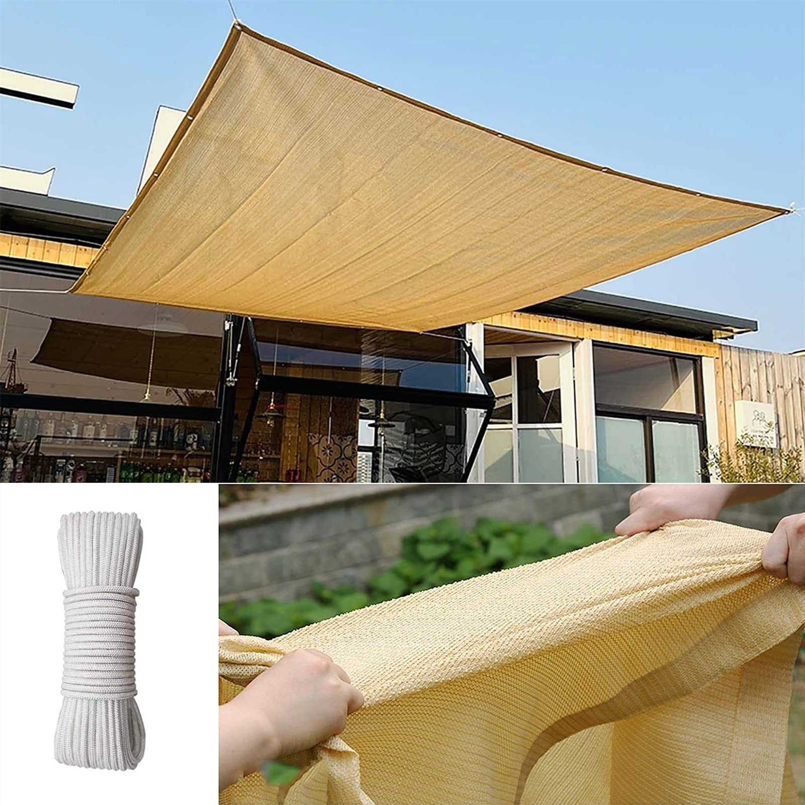 Toldo rectangular de alta resistencia para exteriores residenciales
