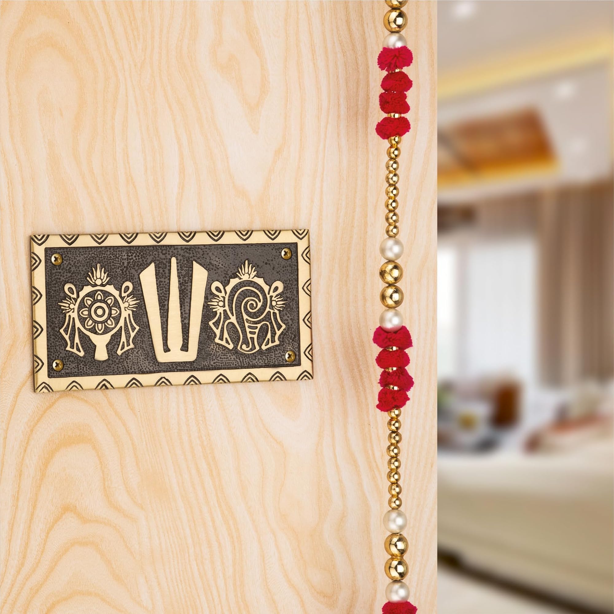 Brass Shyam Baba Wall Hanging Plate