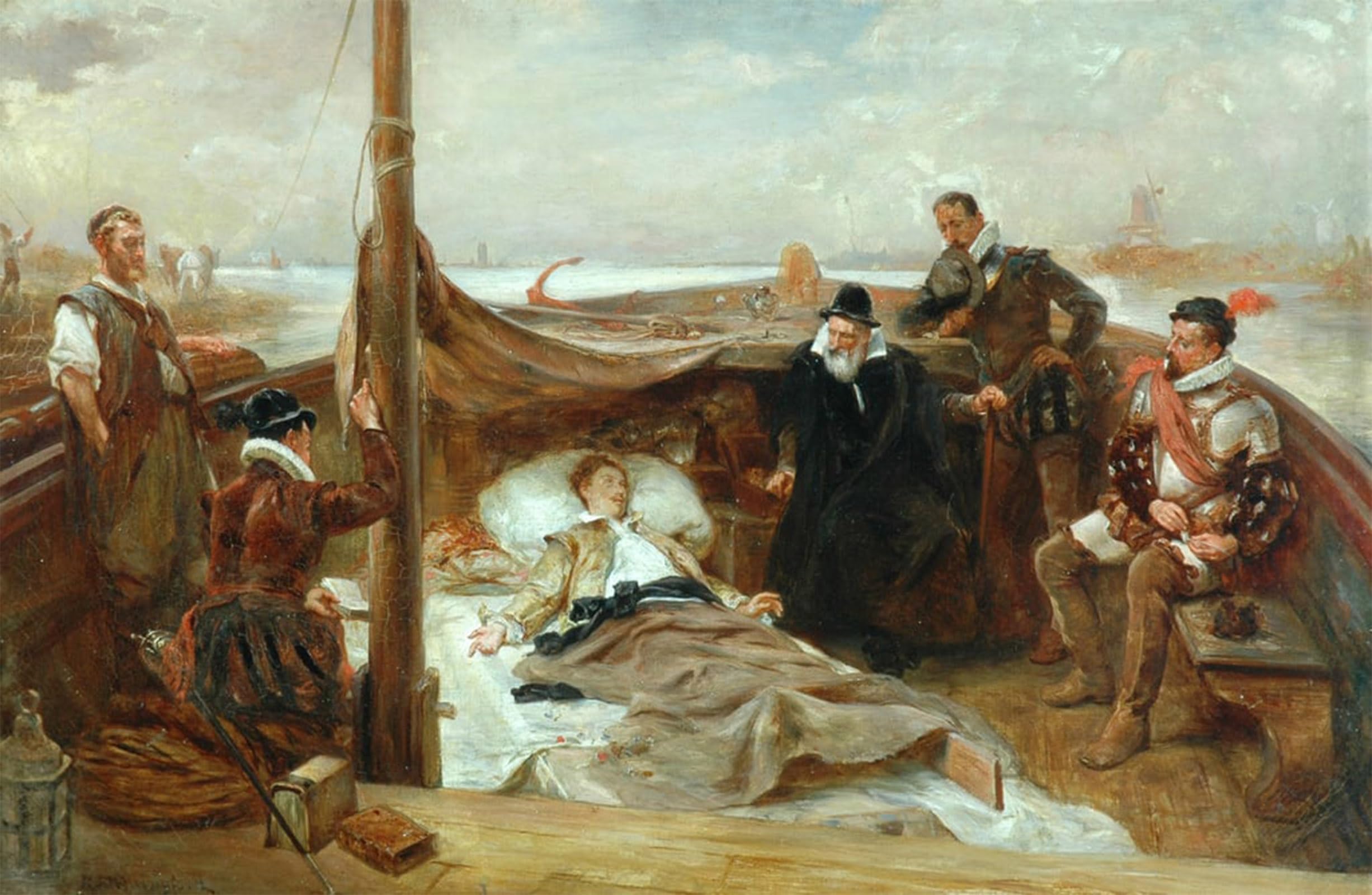 SERENDIPITP Vintage Picture Print on Canvas Wall Art Poster the Last Days of Sir Sydney by Robert Alexander Artwork Print Poster for Wall Decor 60x90cm