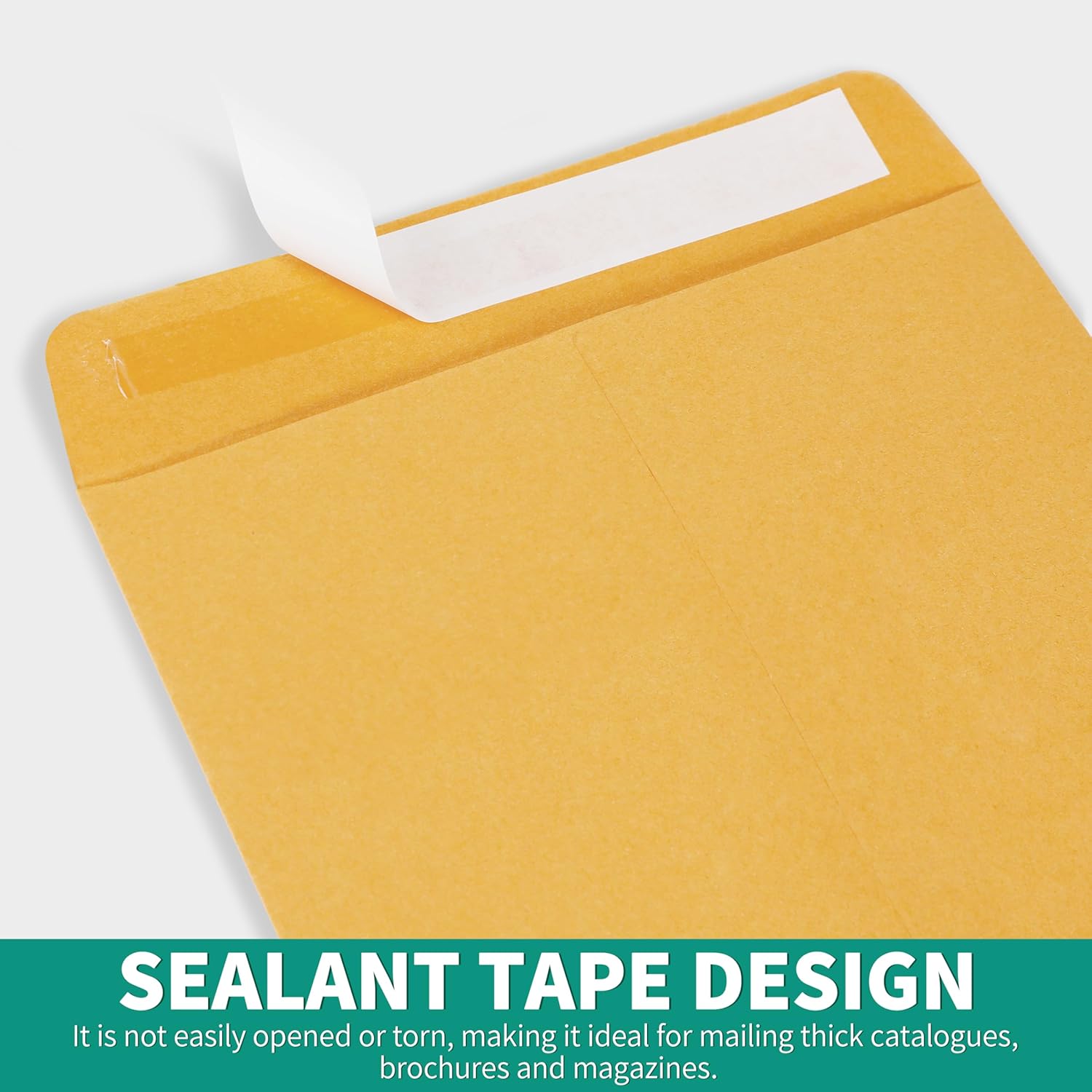 9x12 Catalog Mailing Envelopes - 24 Count, Self Seal Stay Flat Brown Kraft Envelopes, Heavy Duty Shipping Mailers for Documents, Photos & Letters, Peel & Seal Closure - Image 3