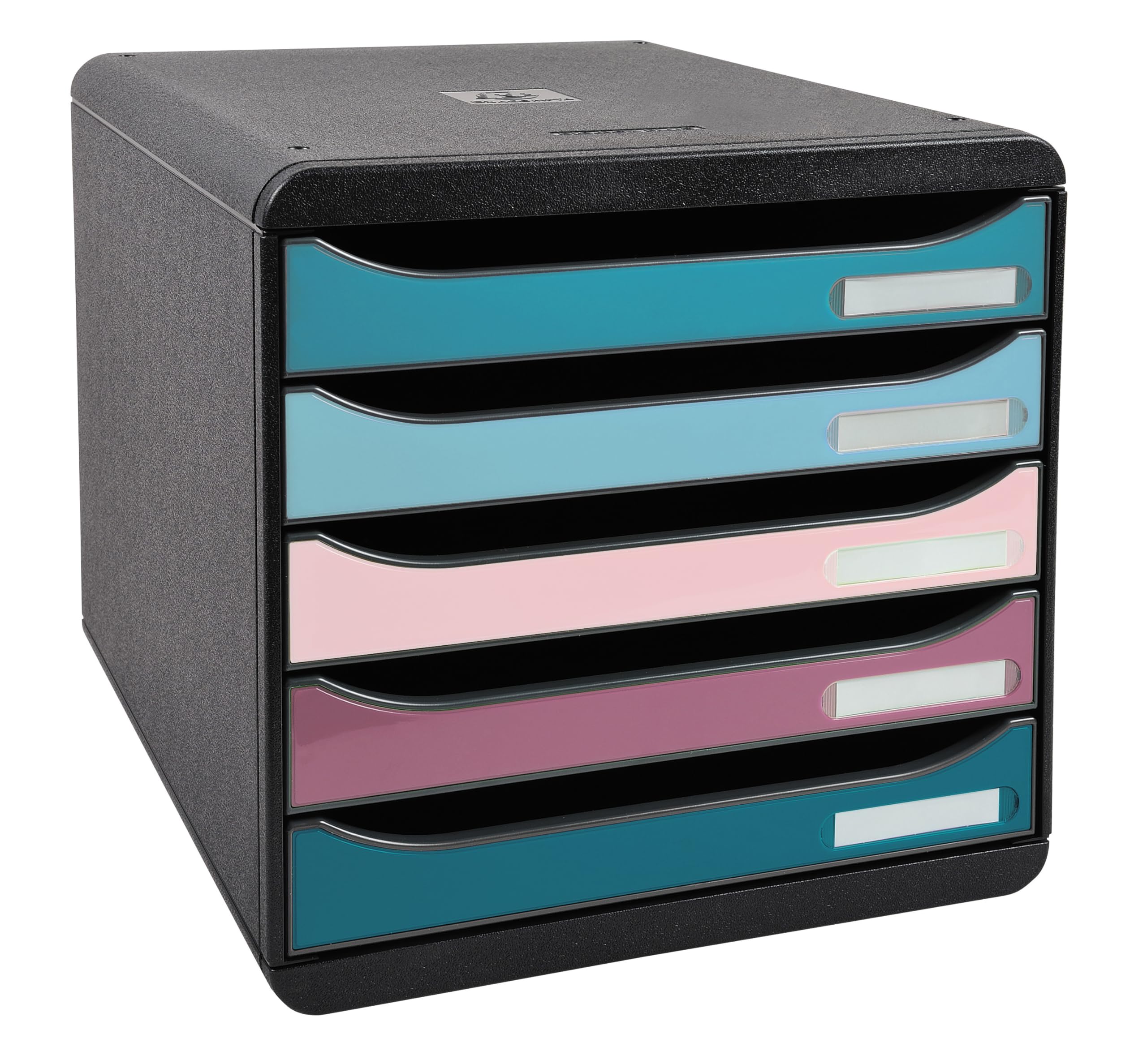 Exacompta BIG BOX+ Skandi Module de classement Caisson 5 tiroirs A4+ 34,7x27,8x27,1 cm