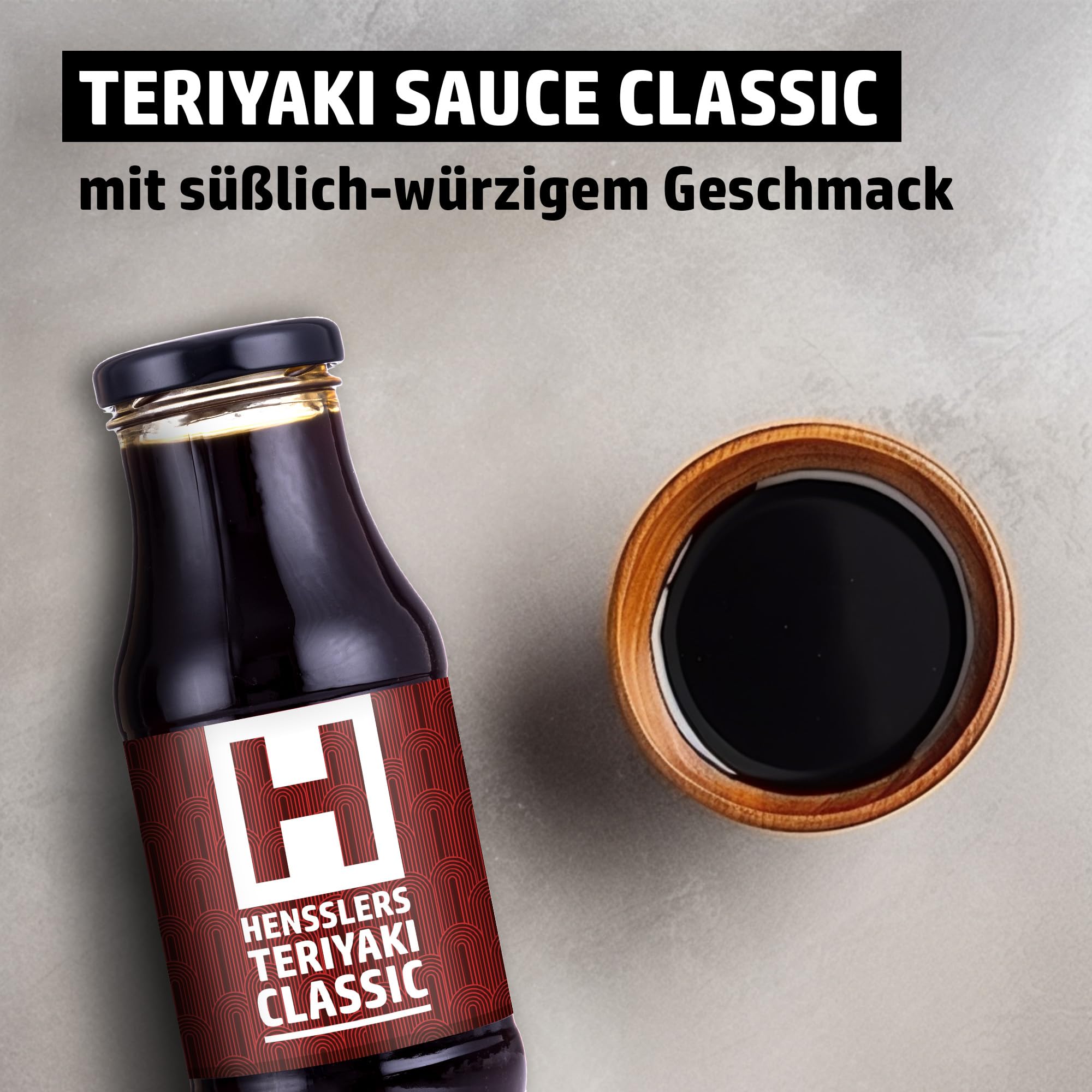 HENSSLERS Teriyaki 3er Mix in Classic, Chili und Knoblauch zum Braten, Kochen und Grillen, 3 x 240 ml