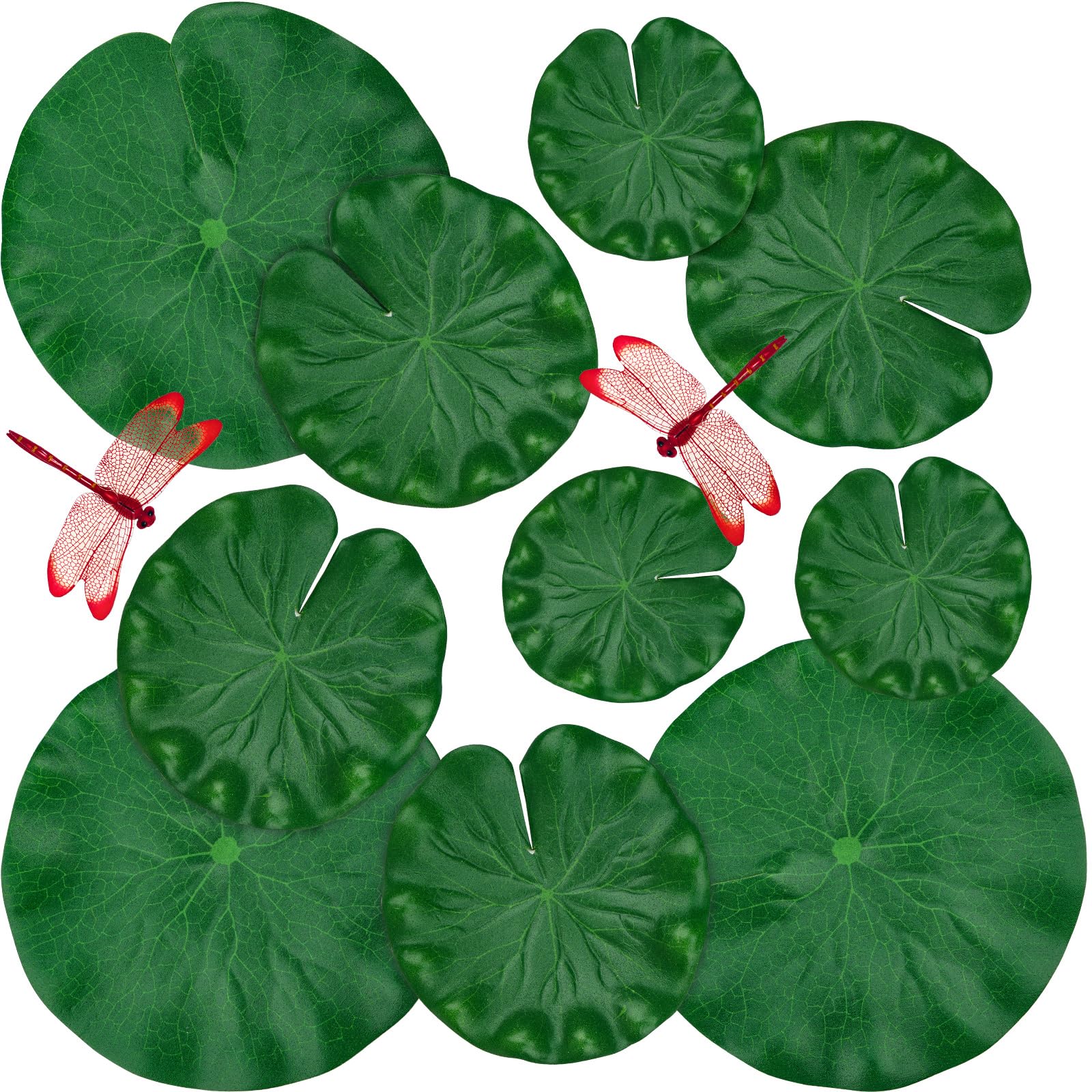 Feuilles de nénuphar en mousse plastique et lotus flottants pour étangs