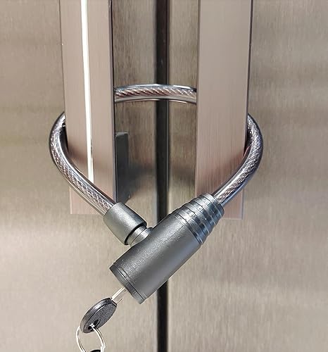 Cerradura de nevera con llaves, gabinete y cerradura a prueba de niños, bloqueo de cable de bicicleta para armarios, cajones, nevera, bicicleta, disponible en Yaxa Guatemala