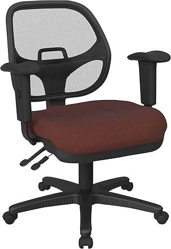 Miniatura 14 de Office Star ProGrid - Silla de oficina ergonómica ajustable con soporte lumbar integrado y brazos acolchados, color negro icono Negro (Icon