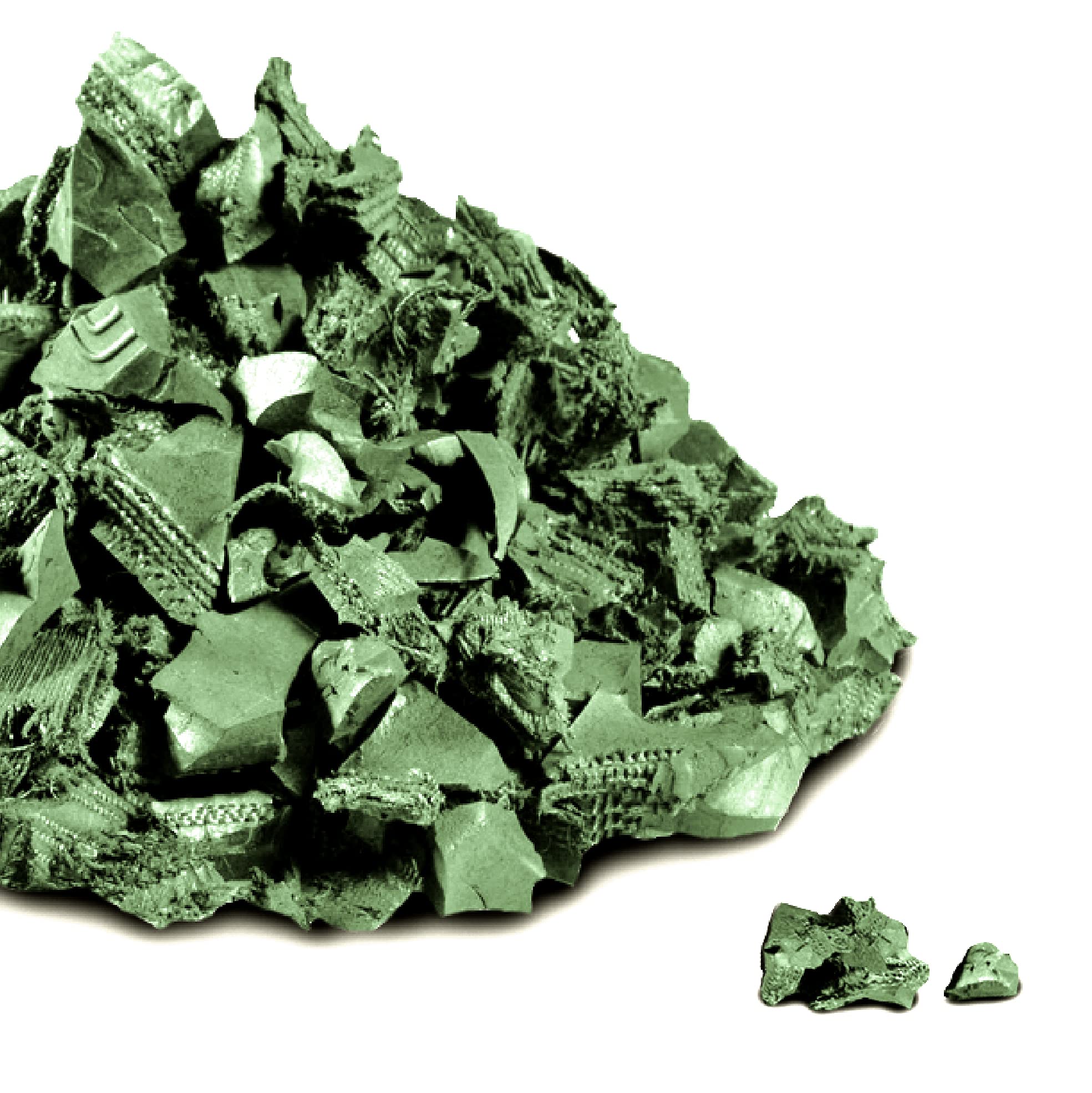 NuPlay Rubber Mulch Landscaping Bark – Rubber Nugget Weed Barrier Garden Ground Cover, 1 Pack, Green