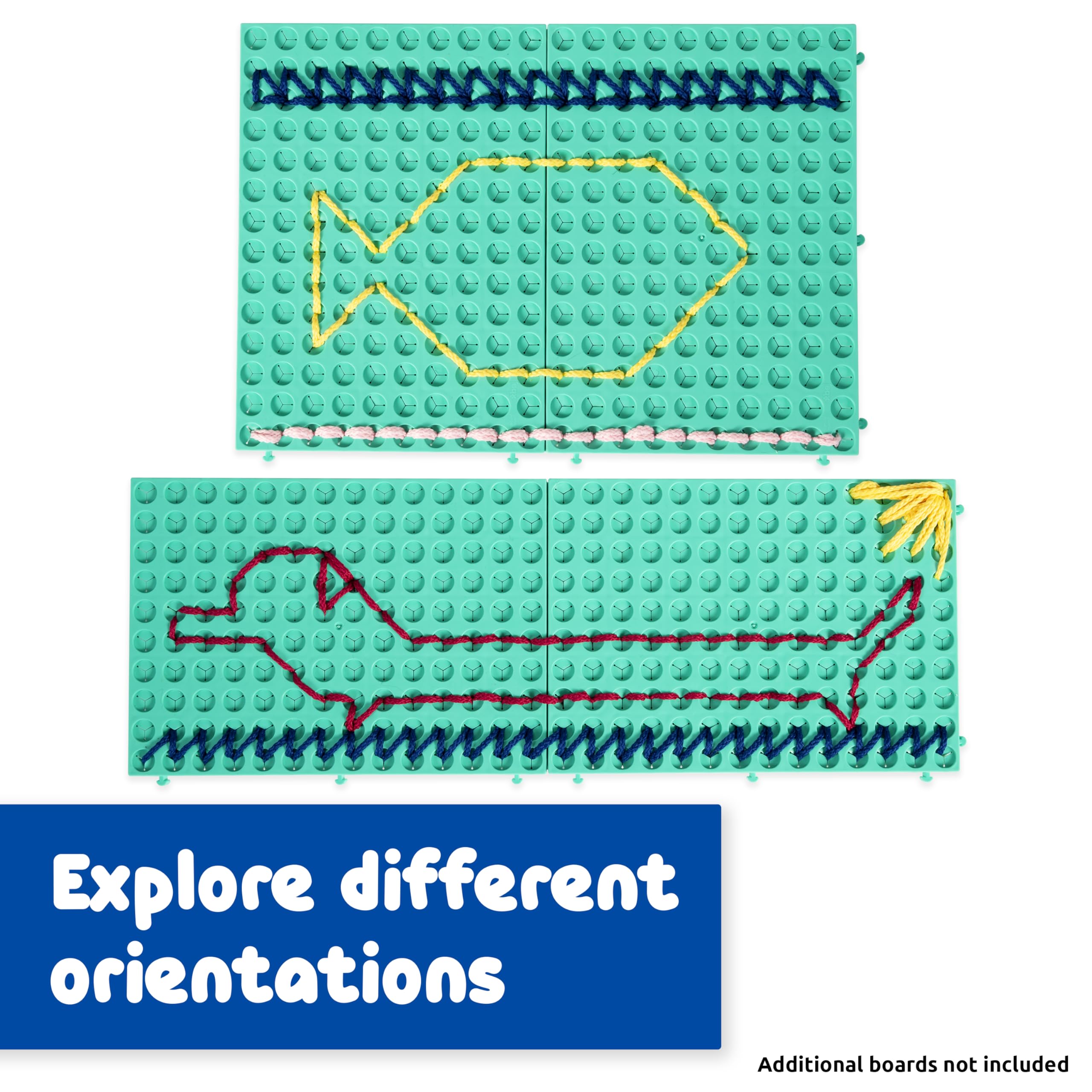 Spark & Wow Calm Down Threading Boards | Aquatica | Set of 2 | Calming Sensory Board | Social Emotional Learning Activities | Occupational Therapy Toys