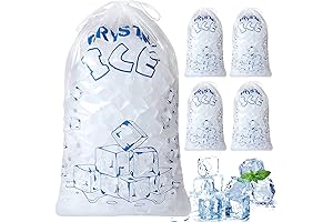 Ice Bags 8 lb with Drawstring: Reusable, Heavy-Duty Ice Storage Bags