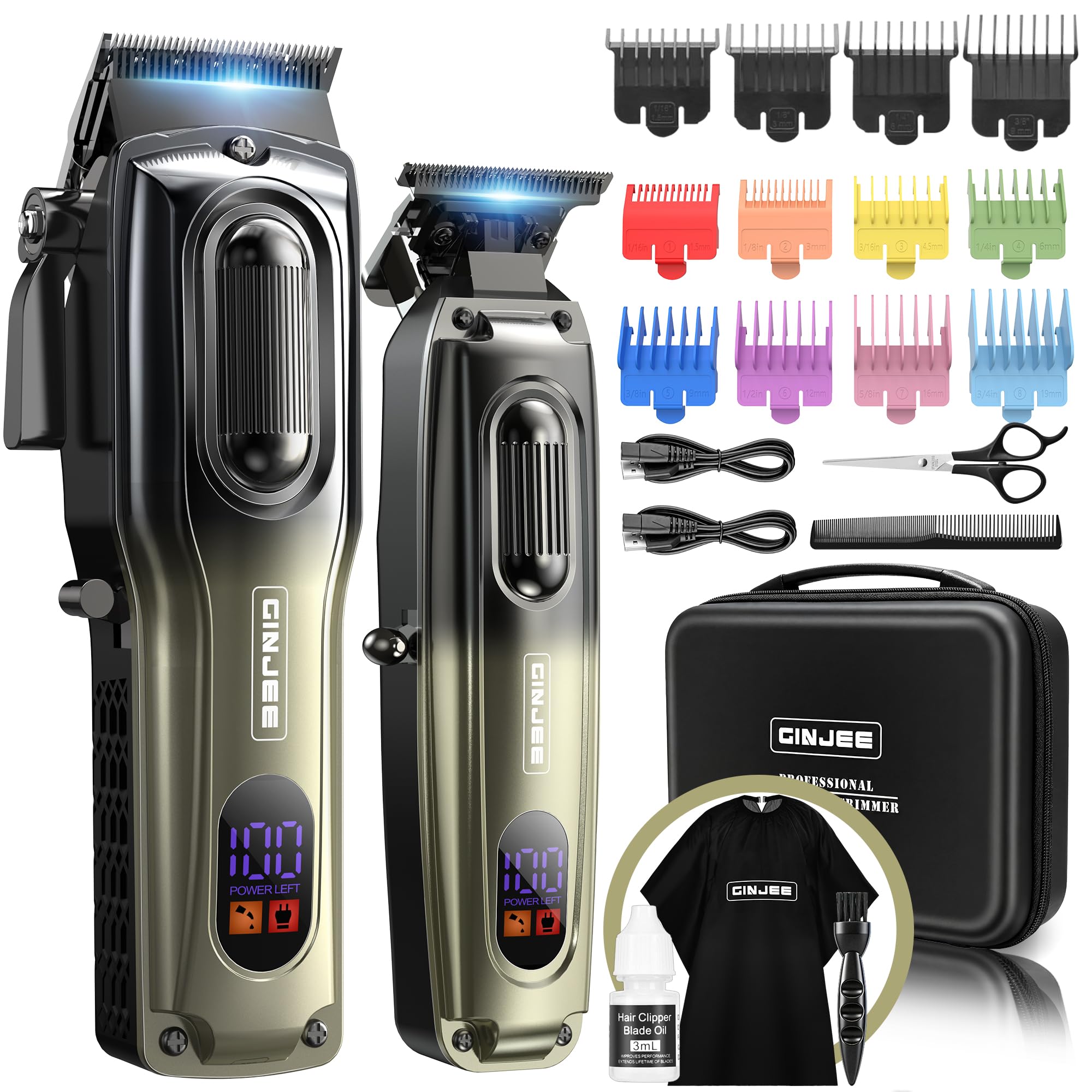 Cordless Hair Clipper and Trimmer Kit for Men