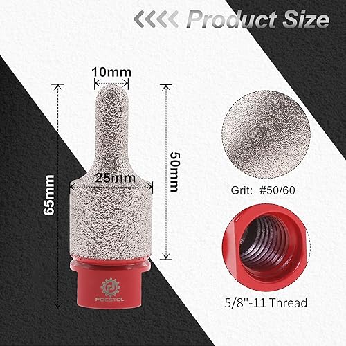 Miniatura 2 de FOCSTOL Brocas de diamante para fresar dedos, broca de núcleo de 38 a 1 pulgada (0.394-0.984 in) para agrandar y dar forma a los agujeros existentes