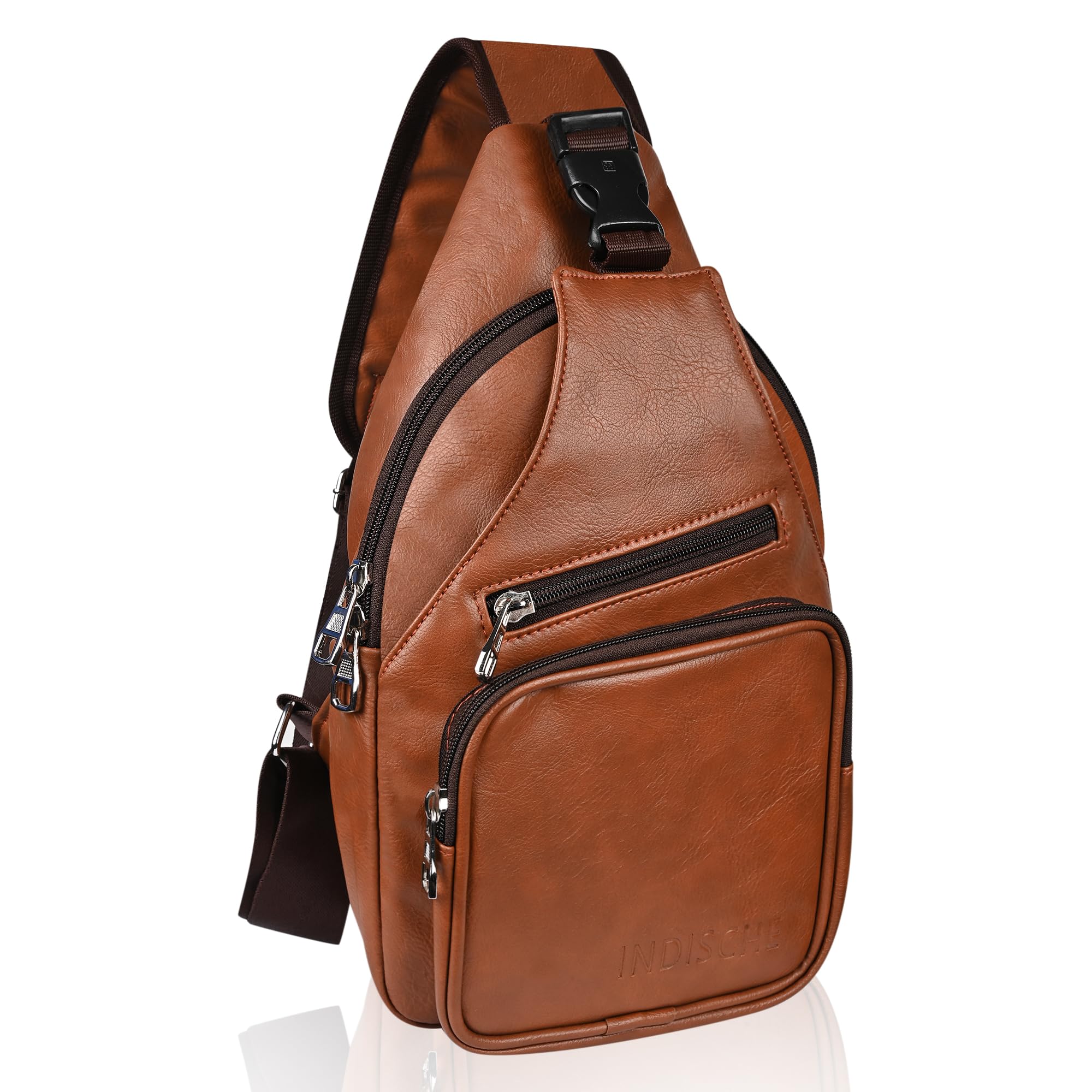 INDISCHE Sling crossbody Bag for Men and women, Unisex chest bag, Shoulder Bag Mobile Bag One side Bag with Charging Port Daily Use Bag, Men Passport Bag Travel Outdoor Casual Sling Bag (Tan) (B0CJCTMWL7) Amazon Price History, Amazon Price Tracker