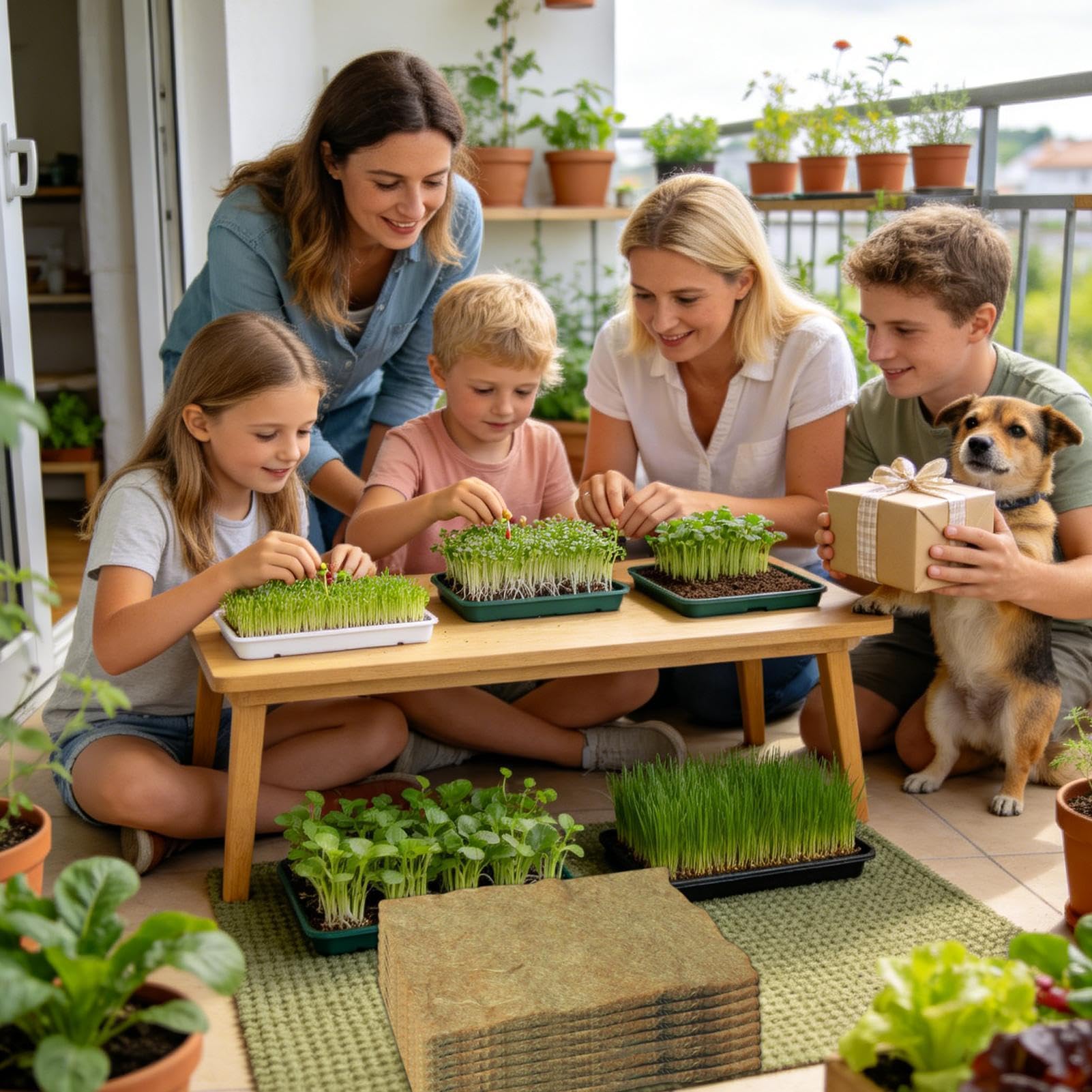 Generisch MicrogreensAnzuchtmatte, 8PCS Hanfmatten für Den Anbau Von Microgreene, Bio Keimmatte Sprossenpads, Hydrokultur Pflanzpads, für Pflanzer Fenster Kasten Blumenkorb Tierische Haustiermatte