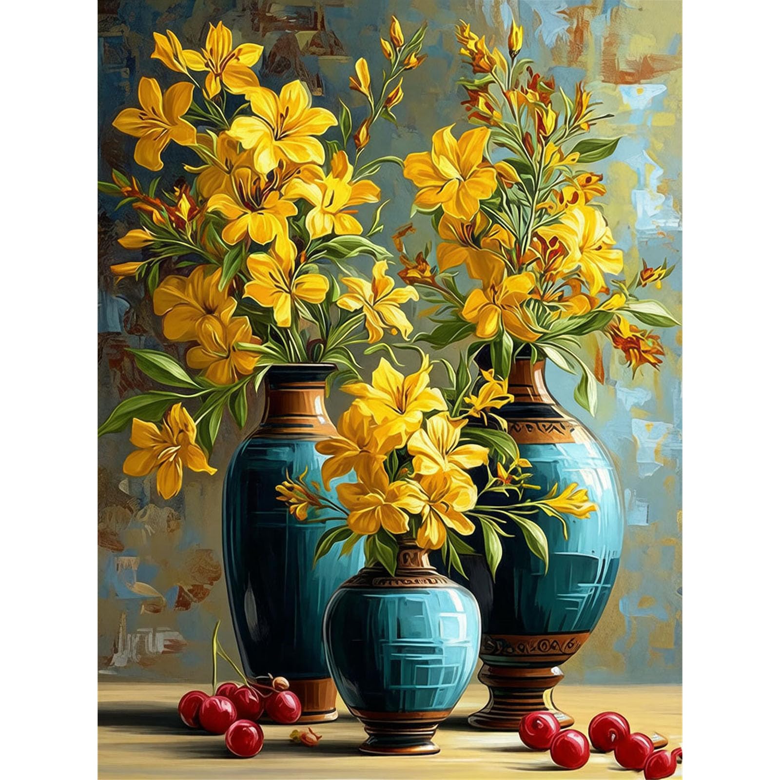 NANJDIAN Vase Paint by Numbers Kit for Adults,DIY Painting Kits on Canvas, Color by Numbers,Large Adult Paint by Number for Gifts,Home Wall Decor (Yellow Flower) — image 1
