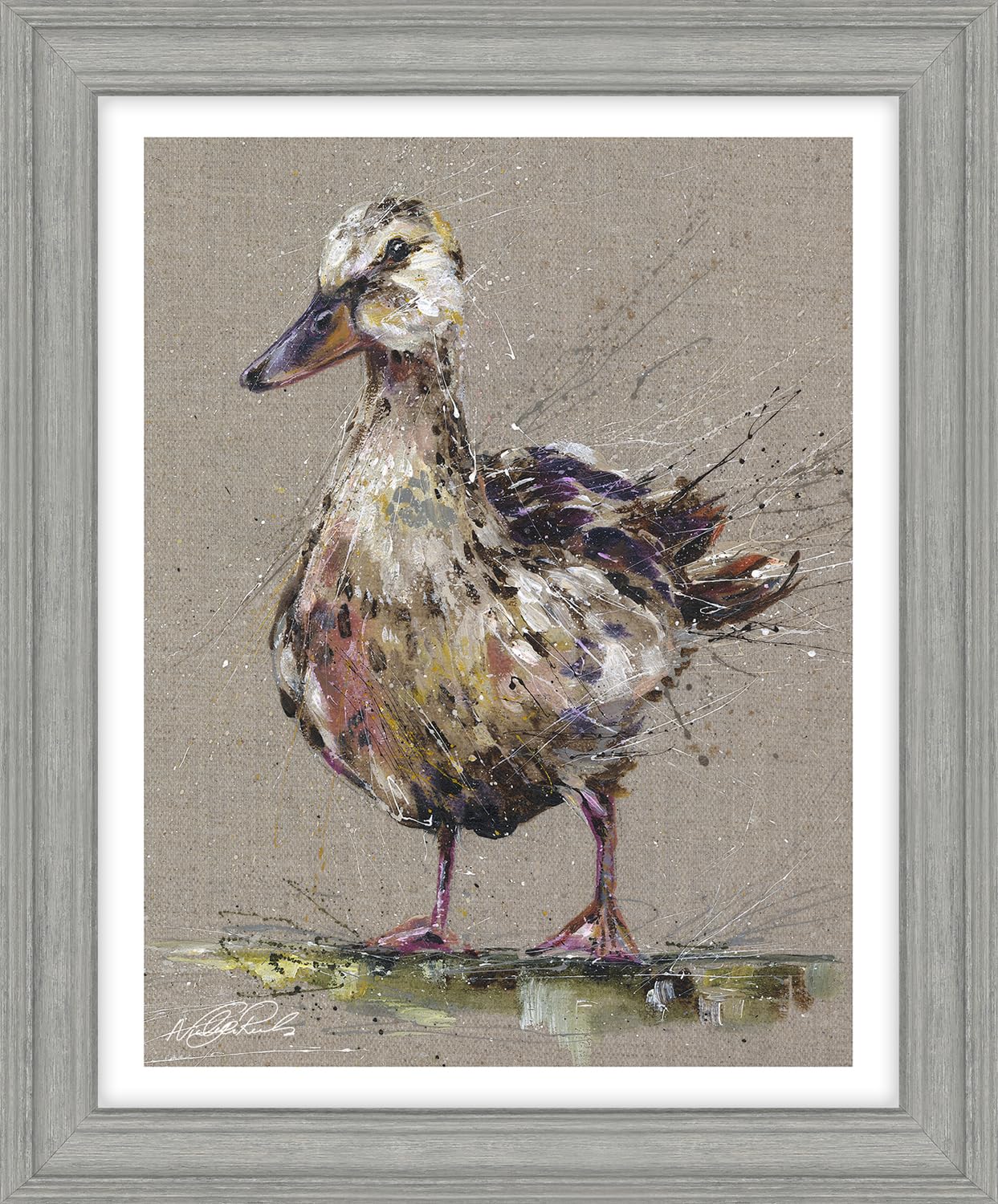 Artko Mallard Duck Framed Print Wall Art, Animal Themed Home Decor, Nicola Jane Rowles Artwork