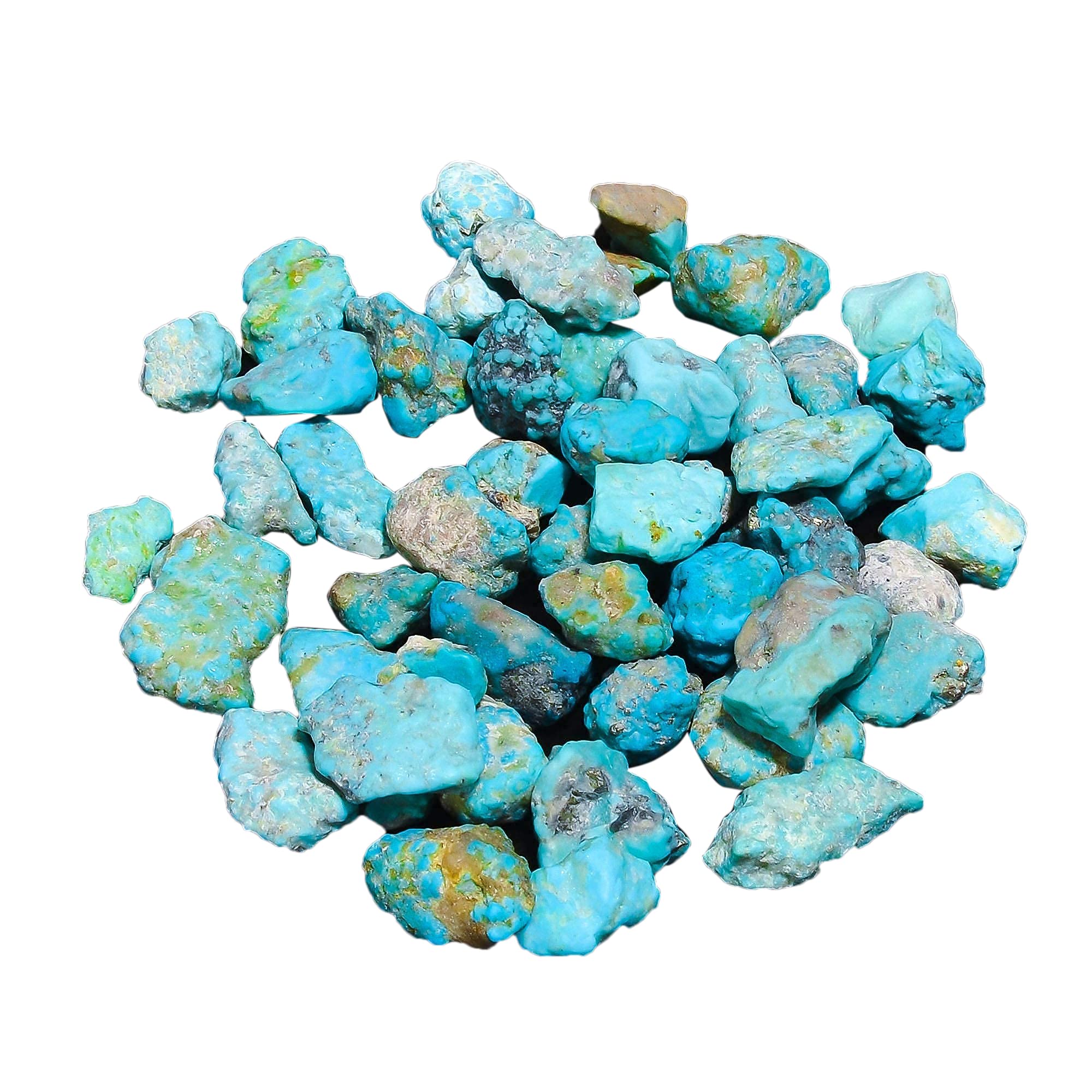 GEMKORA™ 30 carats Genuine Raw Turquoise Stone, Loose Gemstone and Crystals, Wholesale Lot, Blue Rough Crystals, Turquoise Rock, Jewelry Making Supplies, DIY & Crafts, 4 to 5pcs