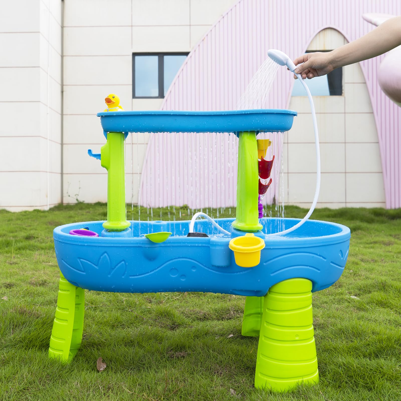 Bitubi Rechargeable Water Table Pump for Water Table,Kids Sand Water Play Table Pump,Multiple Water Play Modes,IPX7 Waterproof,A great gift for children (Pump Only)