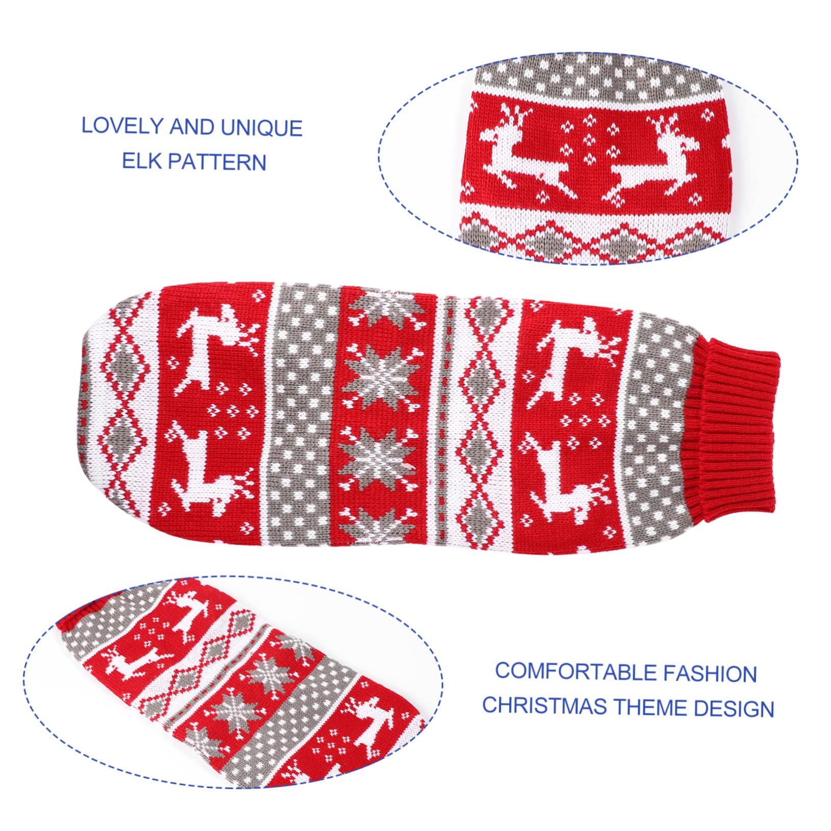 BESPORTBLE 3 Pz Maglione per Animali Domestici Costume Cane Natale Vestiti Cane Natale Cucciolo Giacca Invernale per Cuccioli Maglioni Natalizi Prodotti per Animali Vestiti per Cani