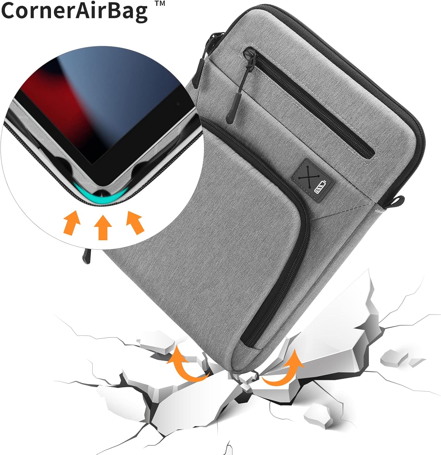 iPad Bag for 11 Inch New iPad Pro, Tablet Sleeve 10.9 inch New iPad Air 4, 10.2 Inch iPad, Microsoft Surface Go, Samsung Galaxy Tab, Fit Magic Keyboard and Smart Keyboard Folio.(11 inch Grey) : Electronics