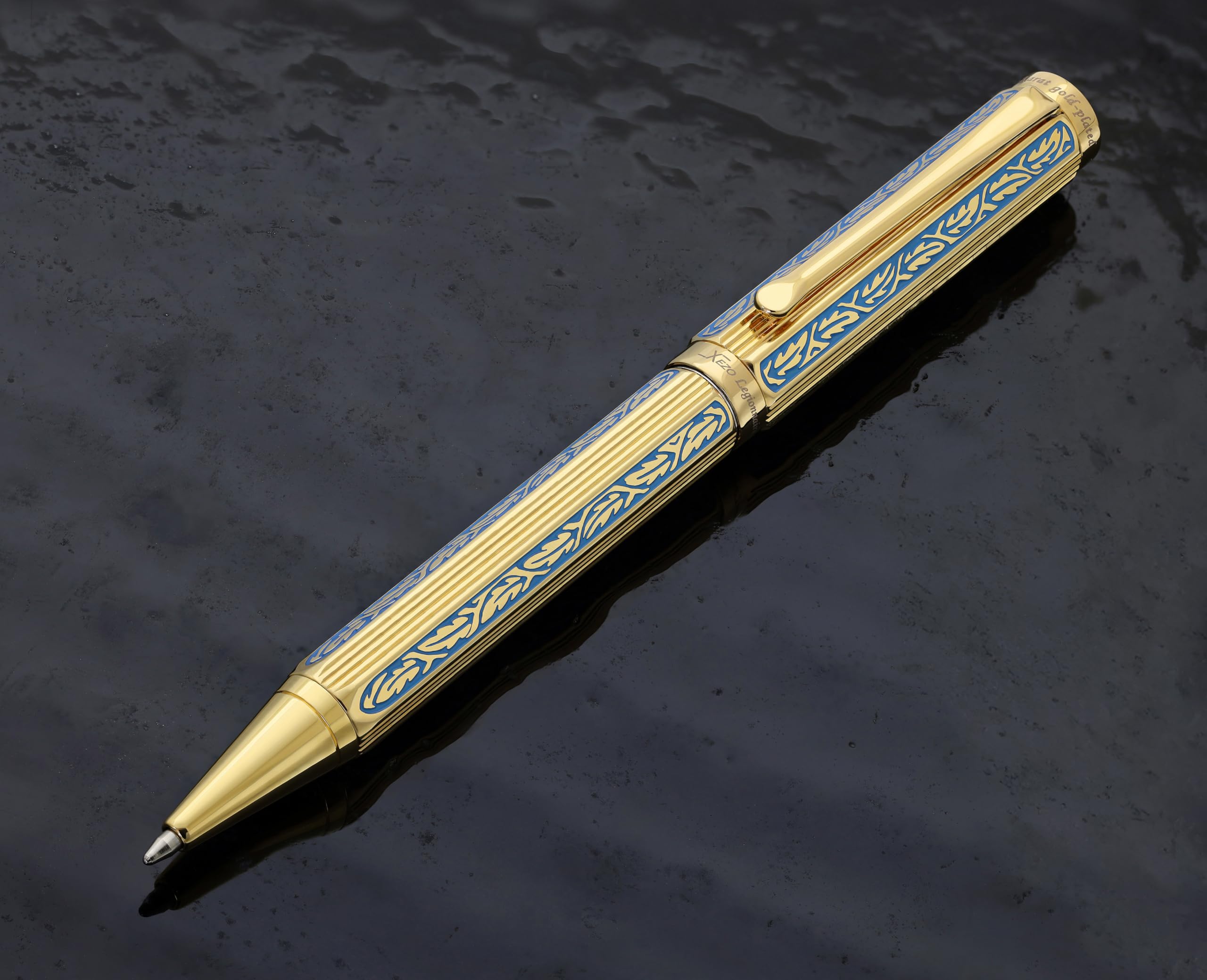 Amazon | Xezo レジオネア 18K 金メッキ中字ボールペン。ダイヤモンド