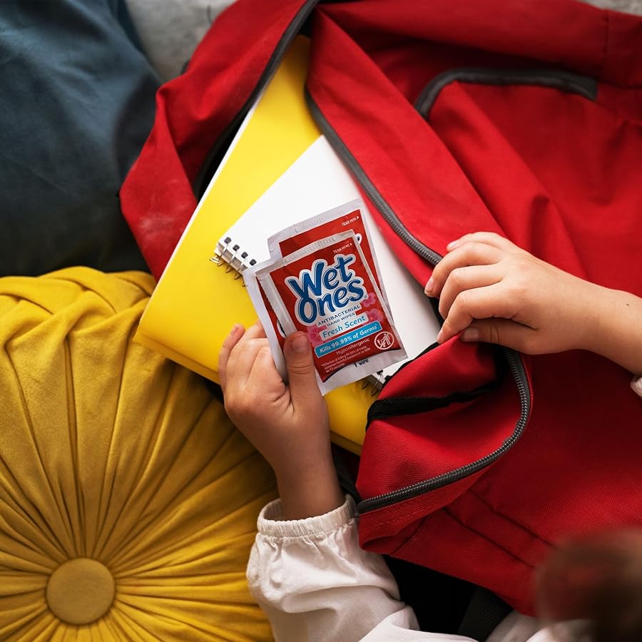 Wet Ones Antibacterial Hand Wipes Singles, Fresh Scent Wipes, Individual Wipes, Antibacterial Wipes, Hand Wipes Individually Wrapped, 24ct (6 pack) - image 5