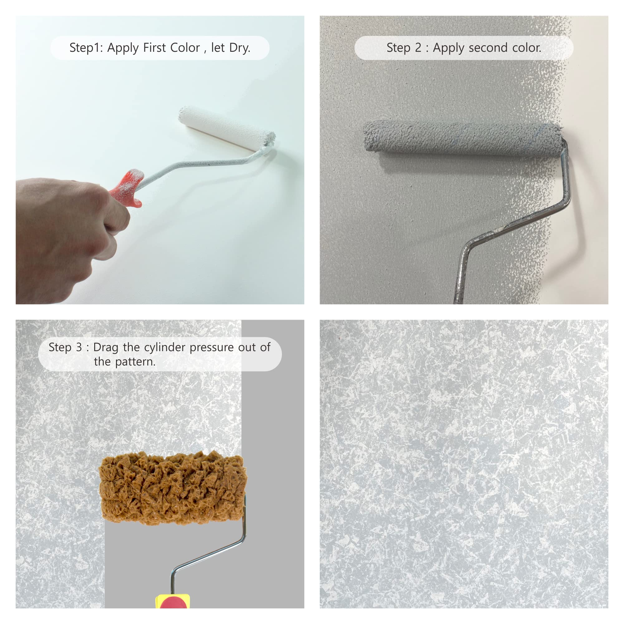Hanroy Kits de rodillos de pintura de esponja (RM478K-TZ)