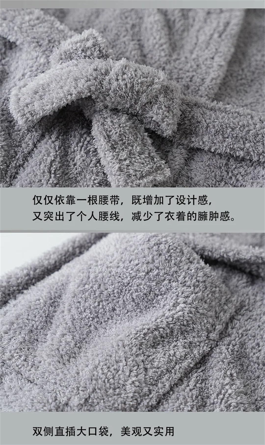 Uomo Addensare Flanella Kimono Accappatoio Accappatoio Invernale Amante Robe Sleepwear Lungo Camicia Da Notte Allentato Homewear Lingerie Corallo Pile Loungewear