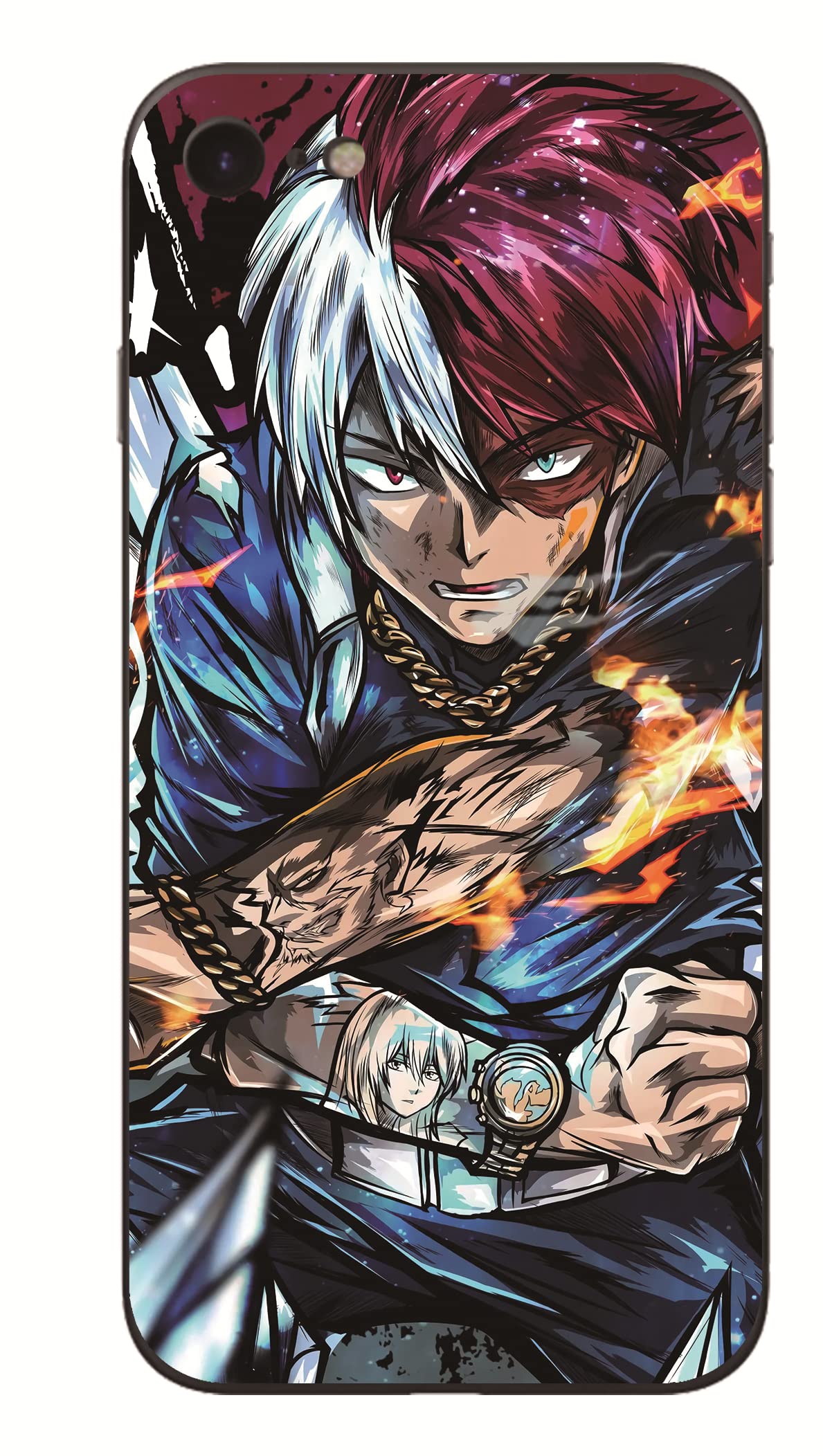 RNGEDG Case for Apple iPhone,My Hero Academia Todoroki Shoto Anime Manga Comic Theme Case with TPU Frame Protective Case… (4, iPhone 7/8/SE2)