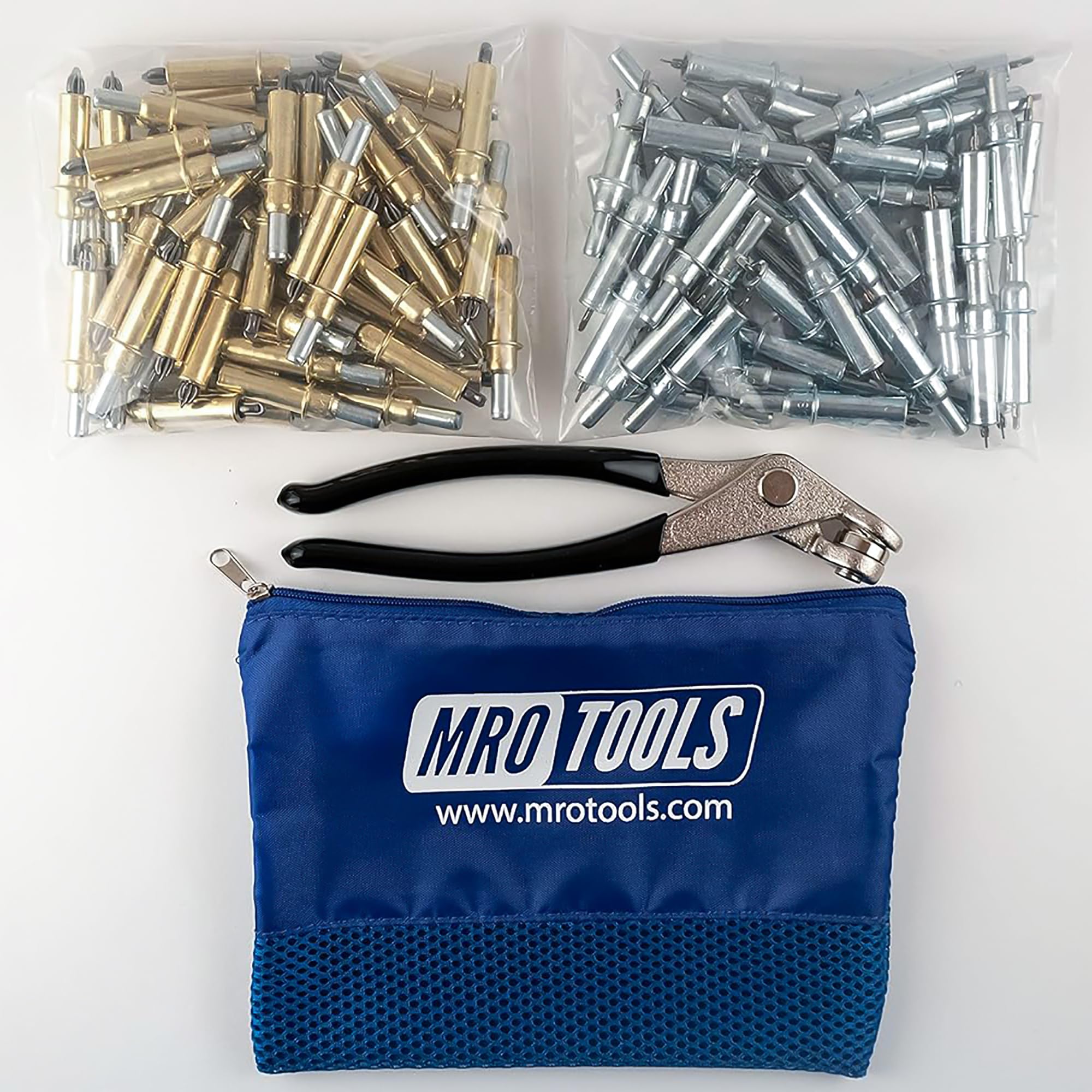50 3/16 & 50 3/32 Zephyr Kwik-Lok Cleco Fasteners + Cleco Pliers w/Carry Bag (KZ4S100-5)