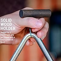 Vista 4 de TreeWorks Chimes Instrumento musical de percusión triangular de 6 pulgadas, fabricado en Estados Unidos, con batidorgolpeador y soporte, grado