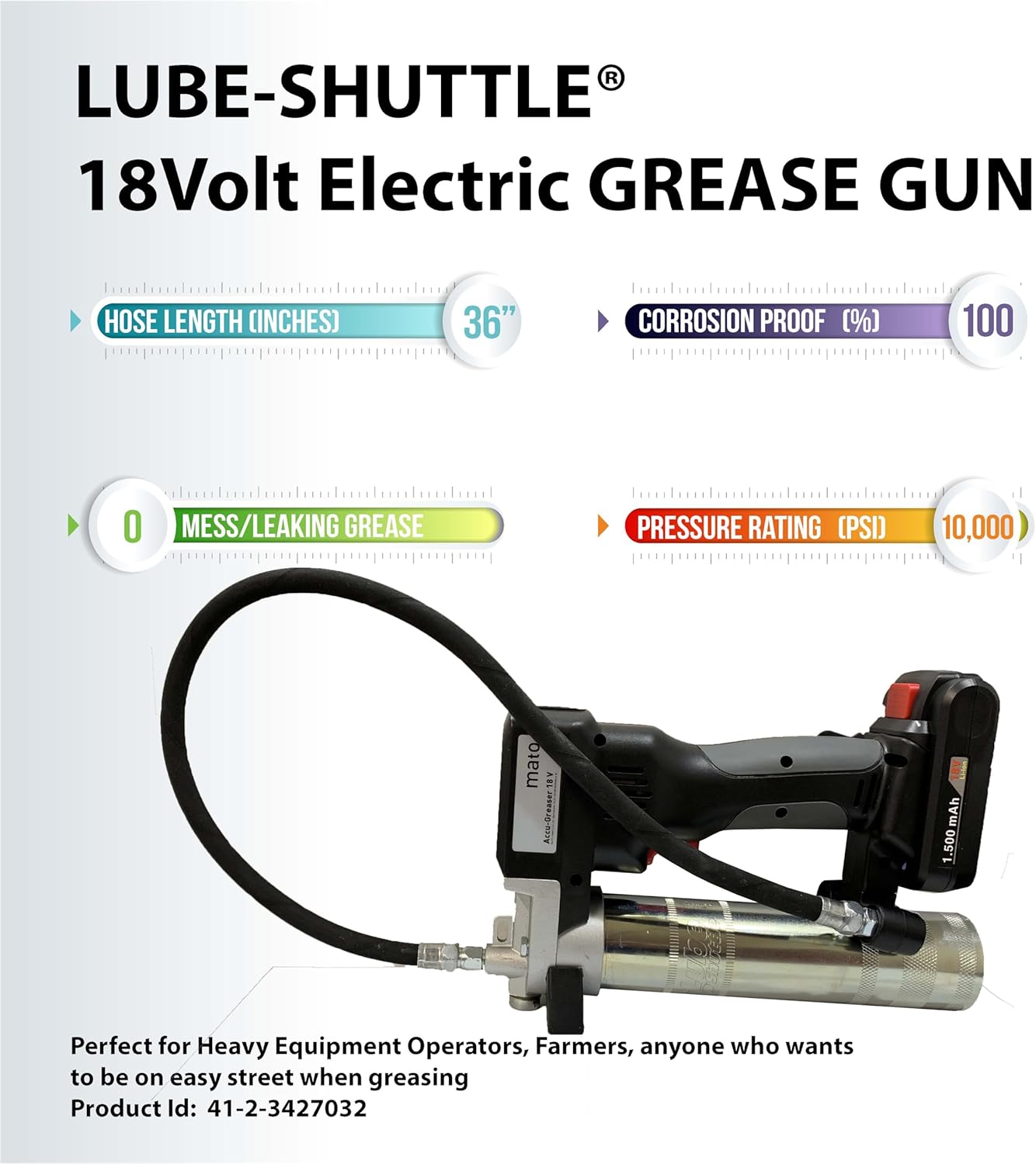 Lube-Shuttle® 18V Electric Grease Gun