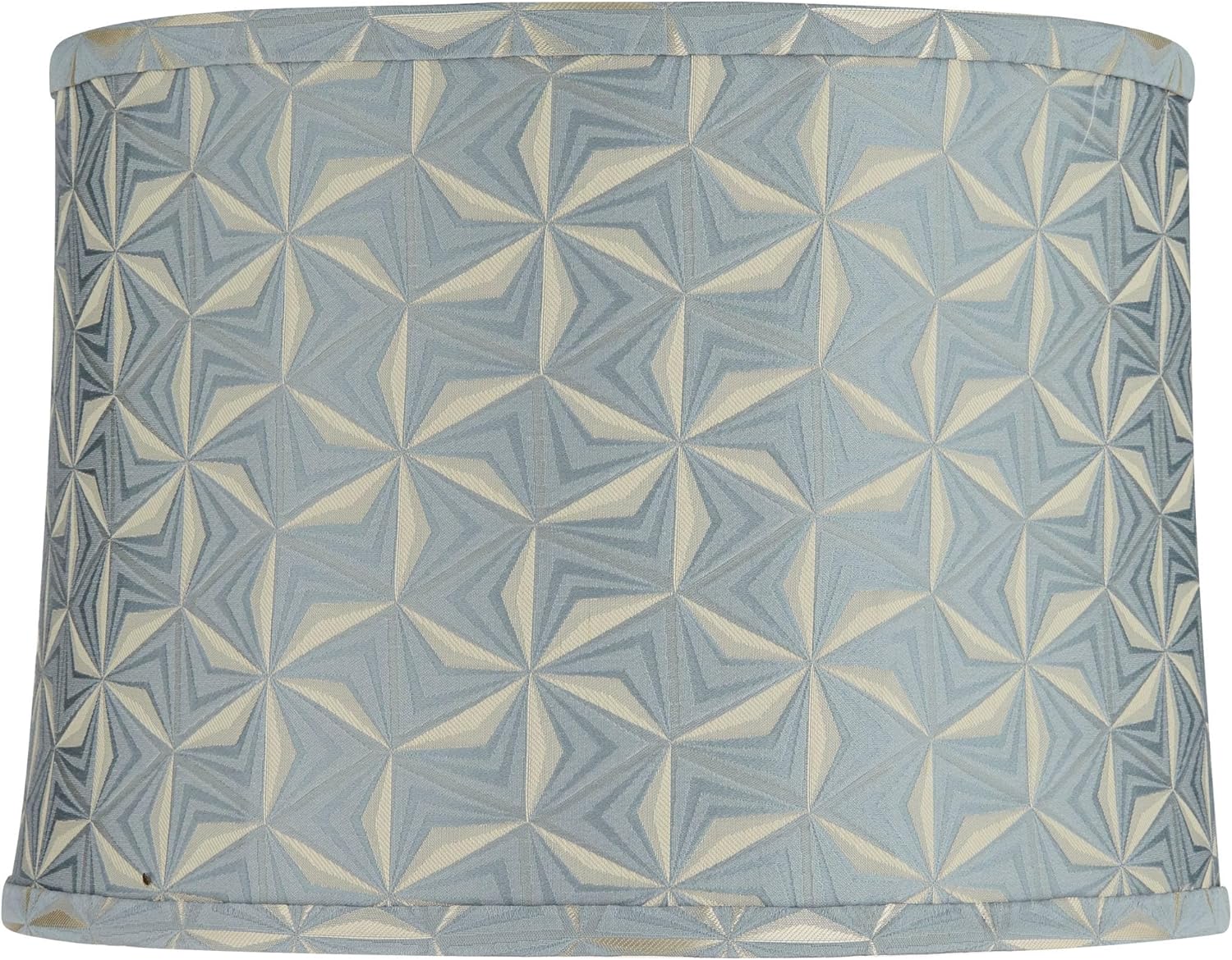 Springcrest Salzburg Khaki Drum Lamp Shade 13x14x11 - Modern Fabric Pattern With Harp & Finial Included